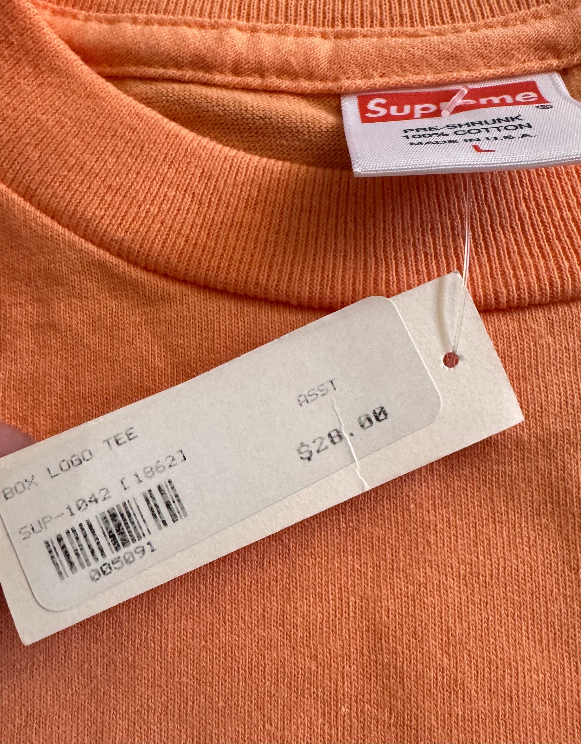 Supreme Orange Tonal Box Logo Tee 2007