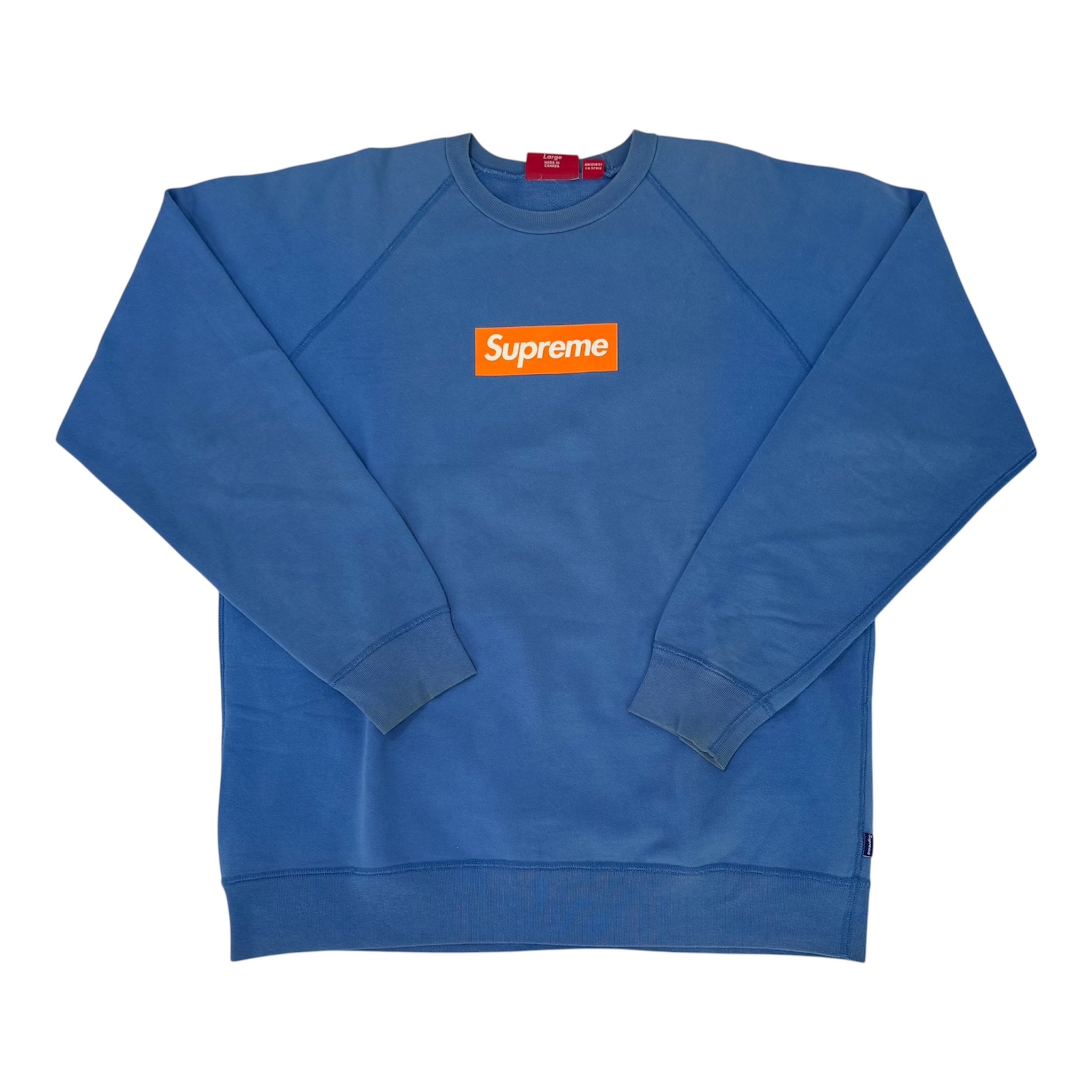 Supreme Orange/Blue Screenprint Box Logo Crewneck 2007