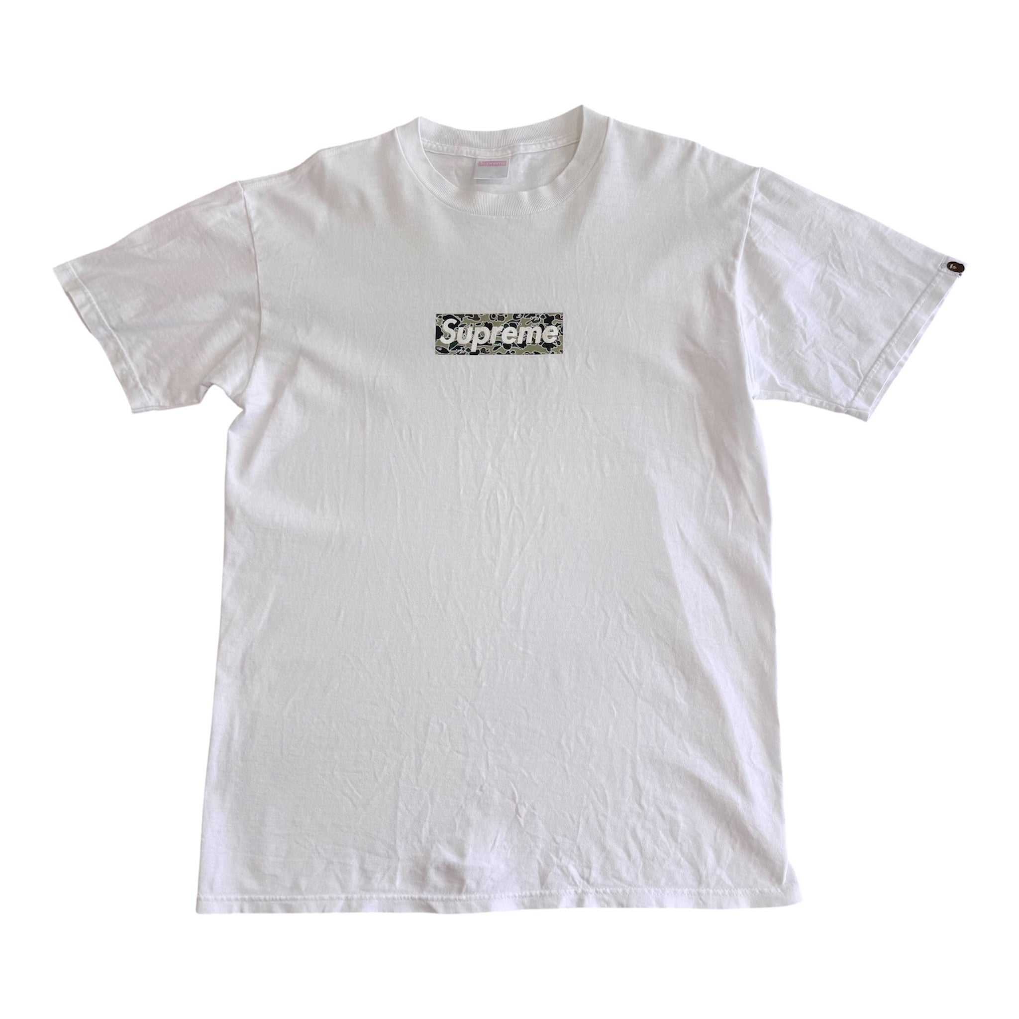 Supreme Bape Psyche Camo Box Logo Tee 2000