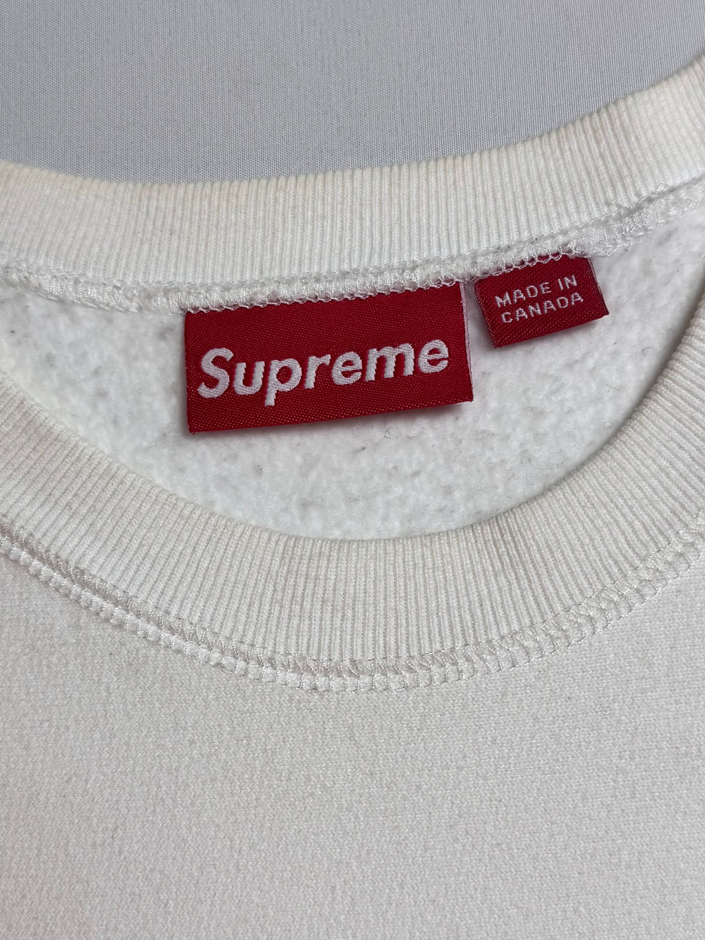 Supreme Red/White Box Logo Crewneck 2003