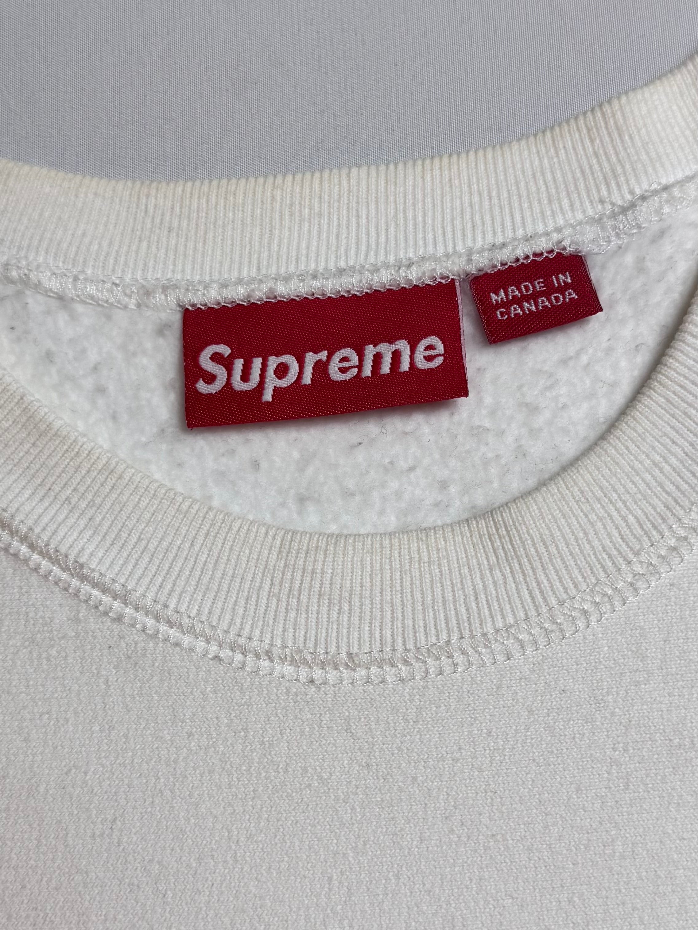 Supreme Red/White Box Logo Crewneck 2003