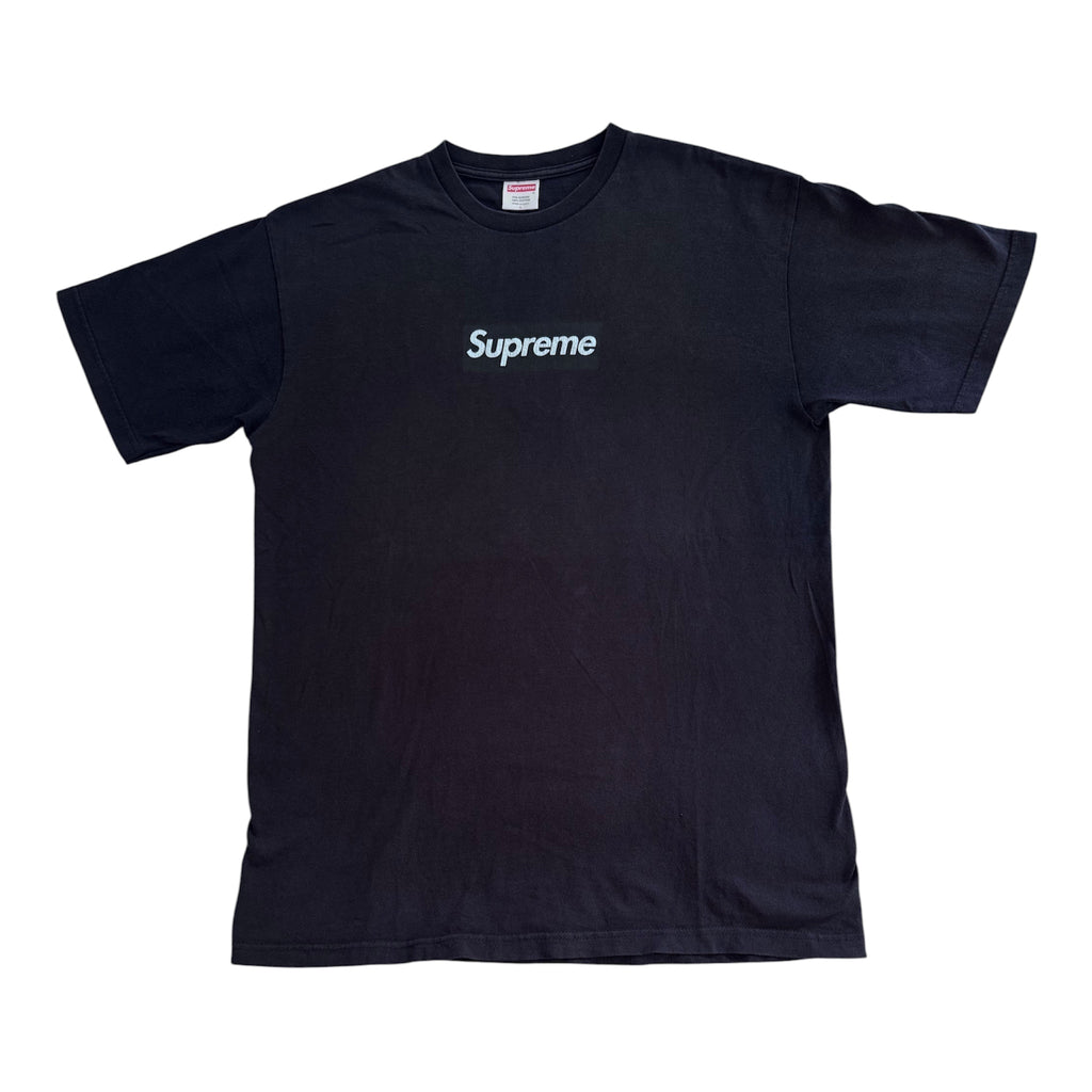 Supreme Navy Tonal Box Logo Tee 2003