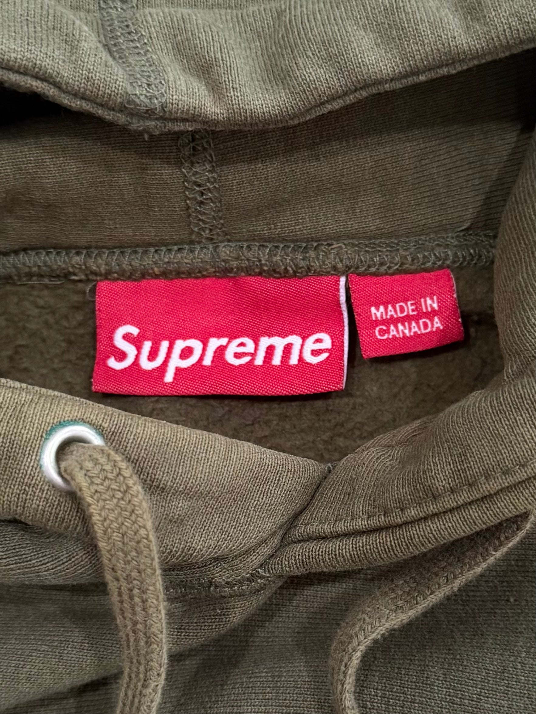 Supreme Olive Box Logo Hoodie 2011