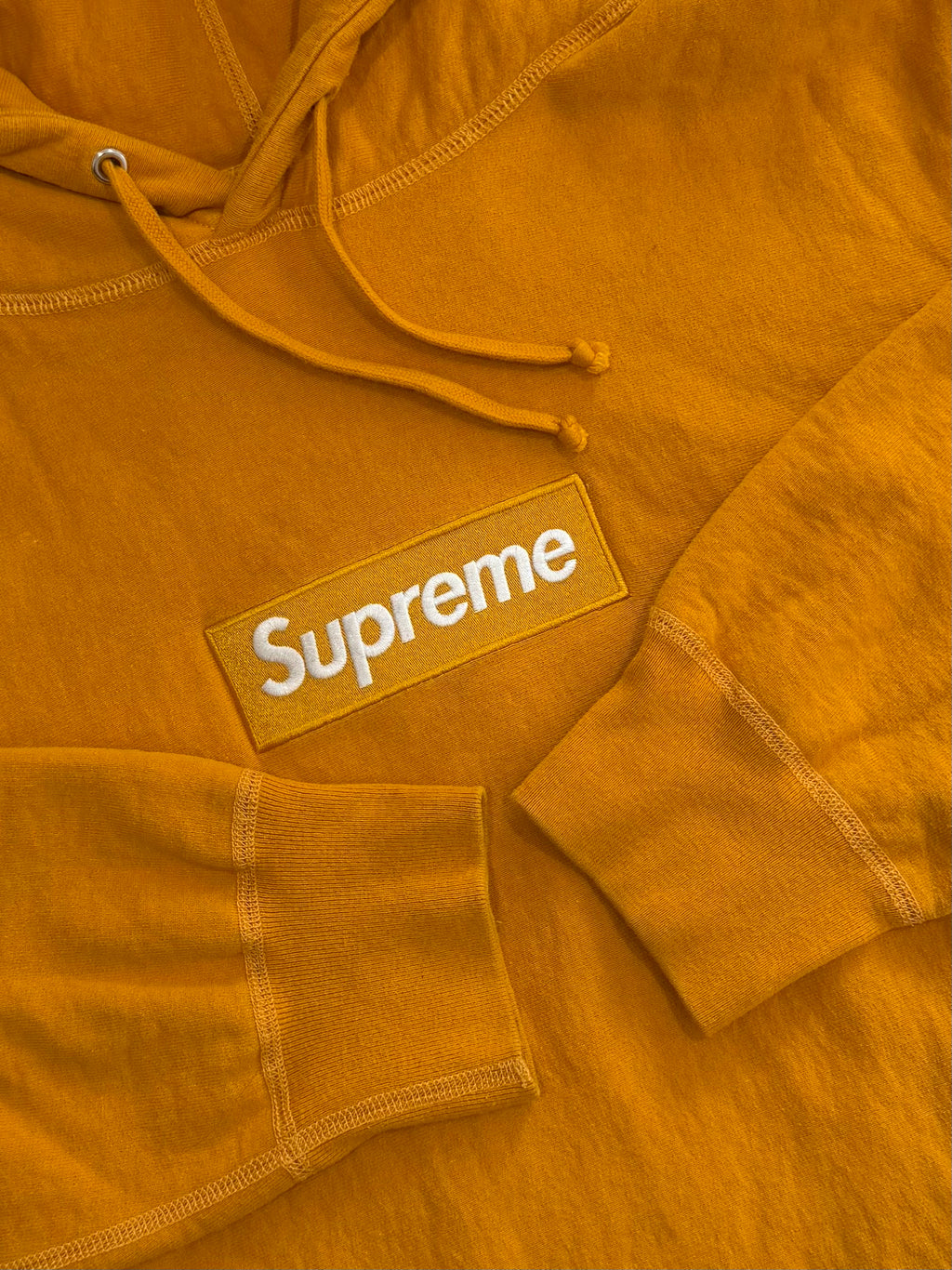 Supreme Mustard Box Logo Hoodie 2011