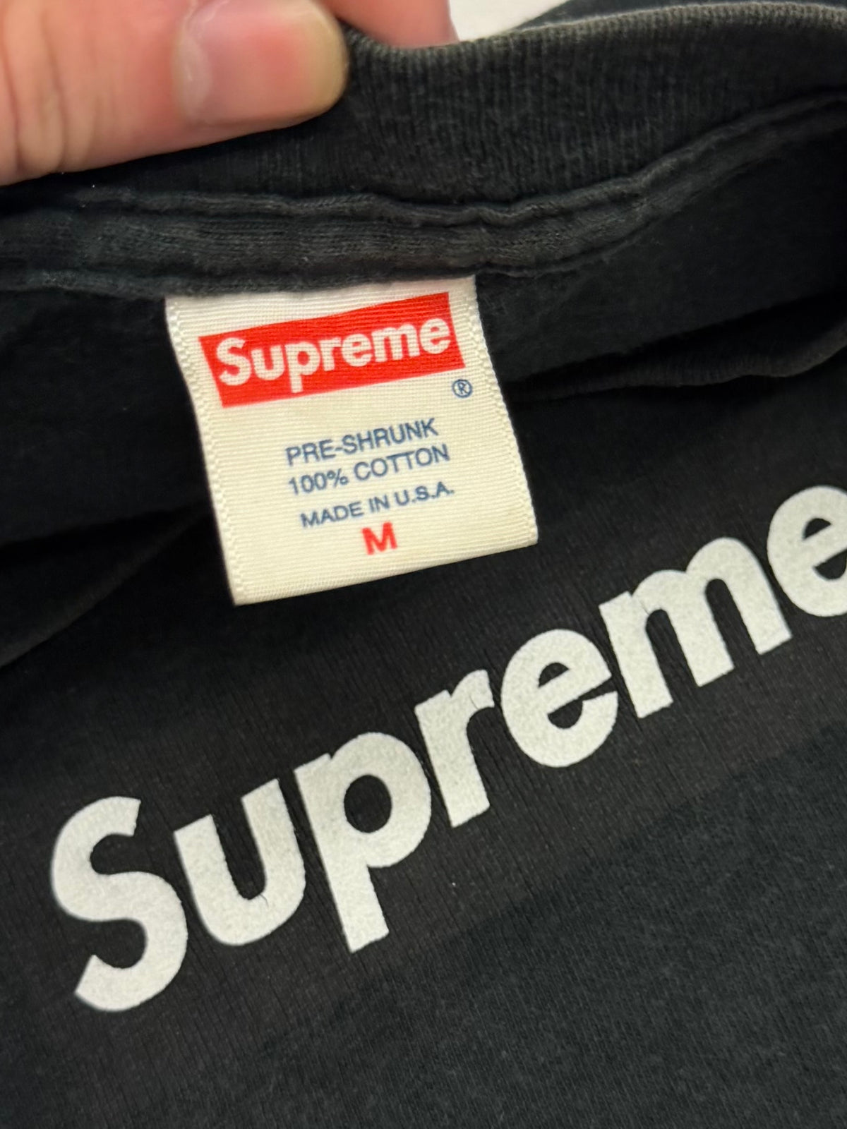Supreme Black Box Logo Tee 2001