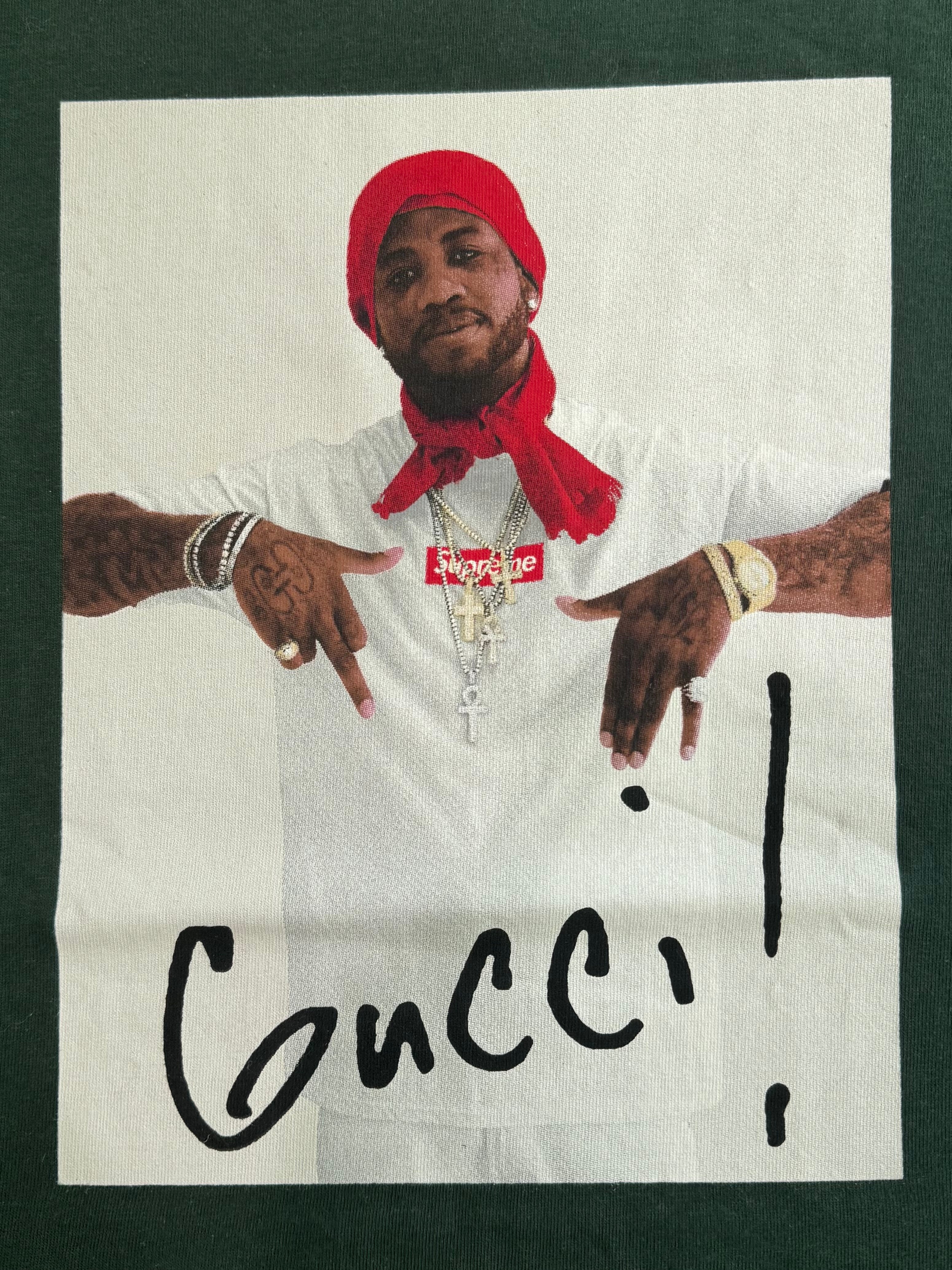 Supreme Gucci Mane Photo Tee Green 2016