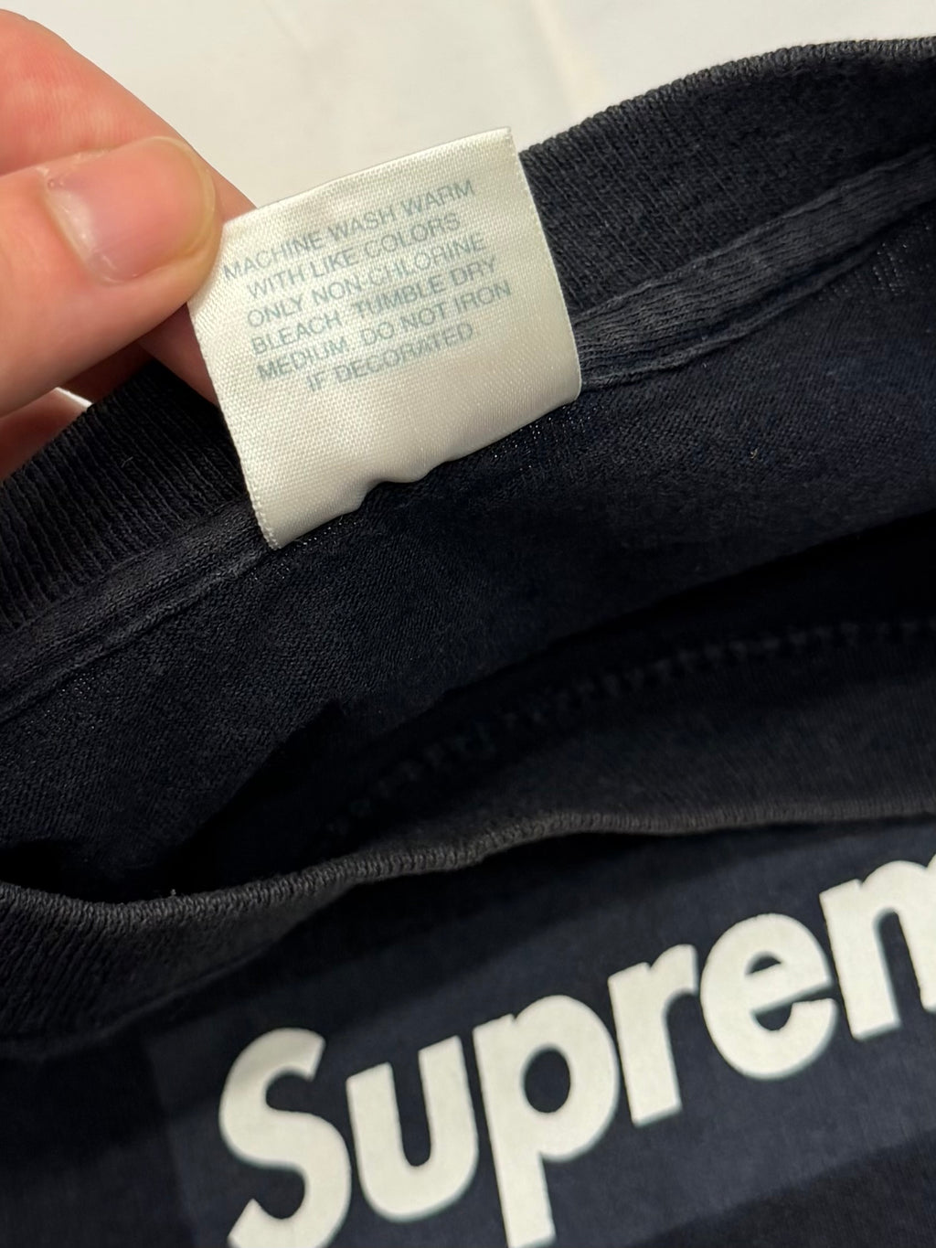 Supreme Navy Box Logo Tee 1999