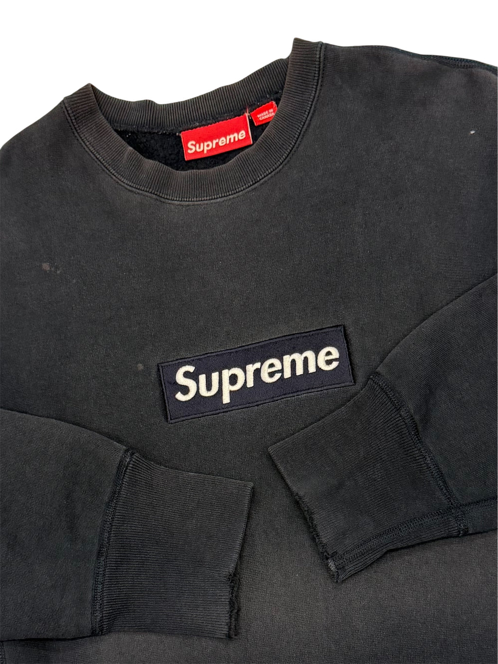 Supreme Navy Box Logo Crewneck 1999