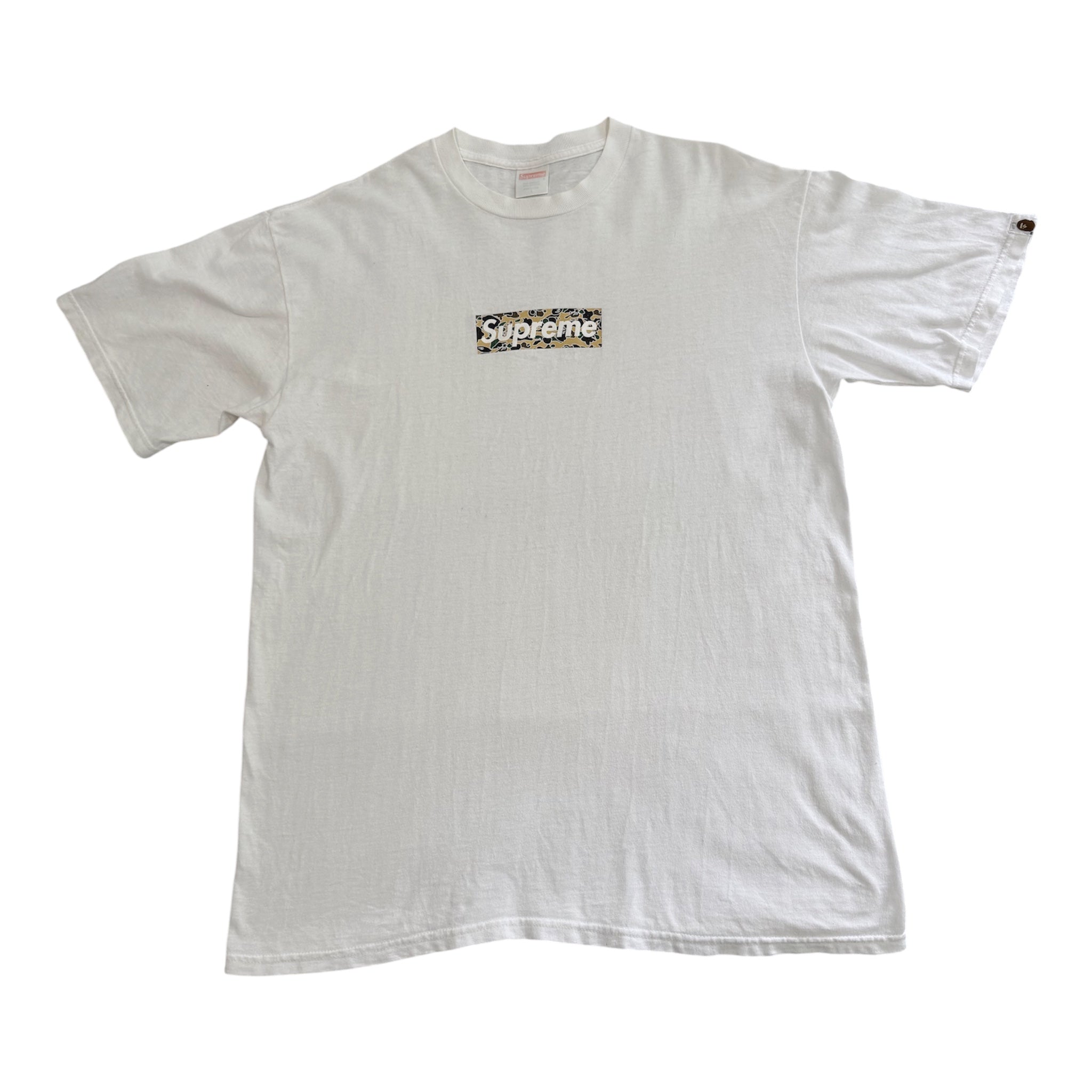 Supreme Bape Box Logo Tee Yellow Psyche 2001