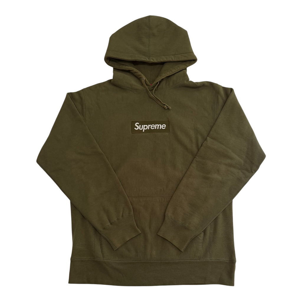 Supreme Olive Box Logo Hoodie 2011
