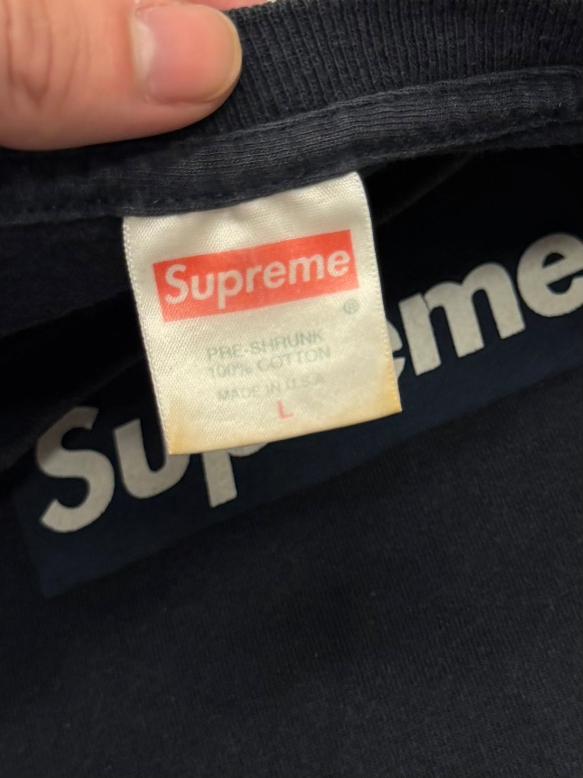 Supreme Navy Box Logo Tee 1999