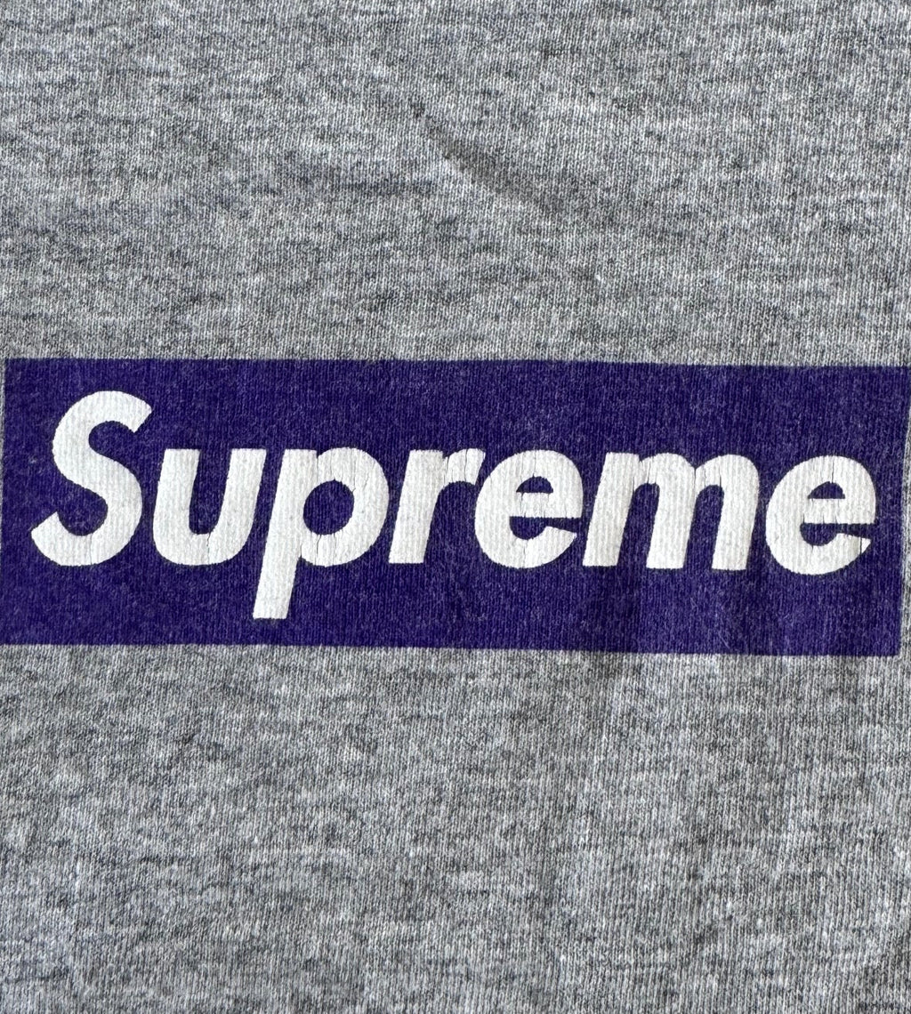 Supreme Purple on Grey Box Logo Tee 1998