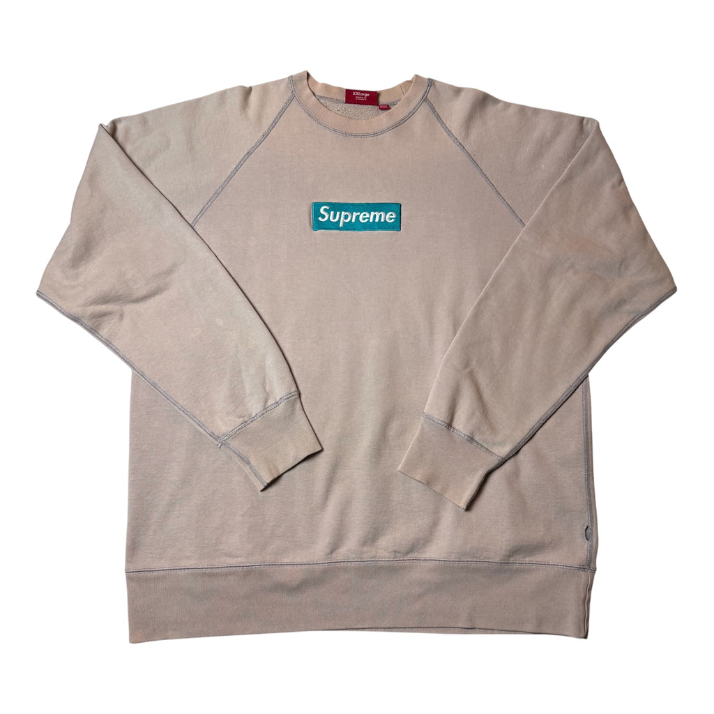 Supreme Teal/Oatmeal Box Logo Crewneck 2006