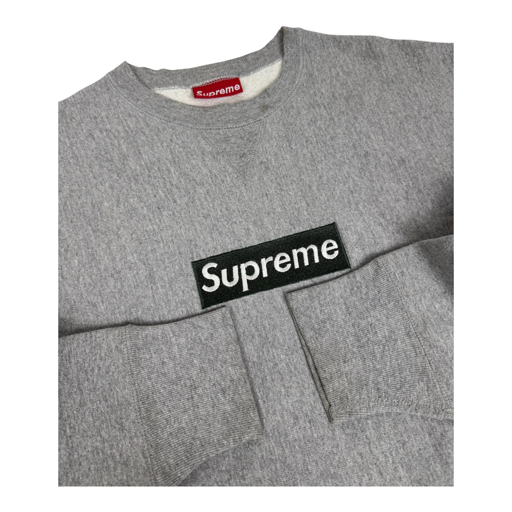 Supreme Olive/Grey Box Logo Crewneck 1997