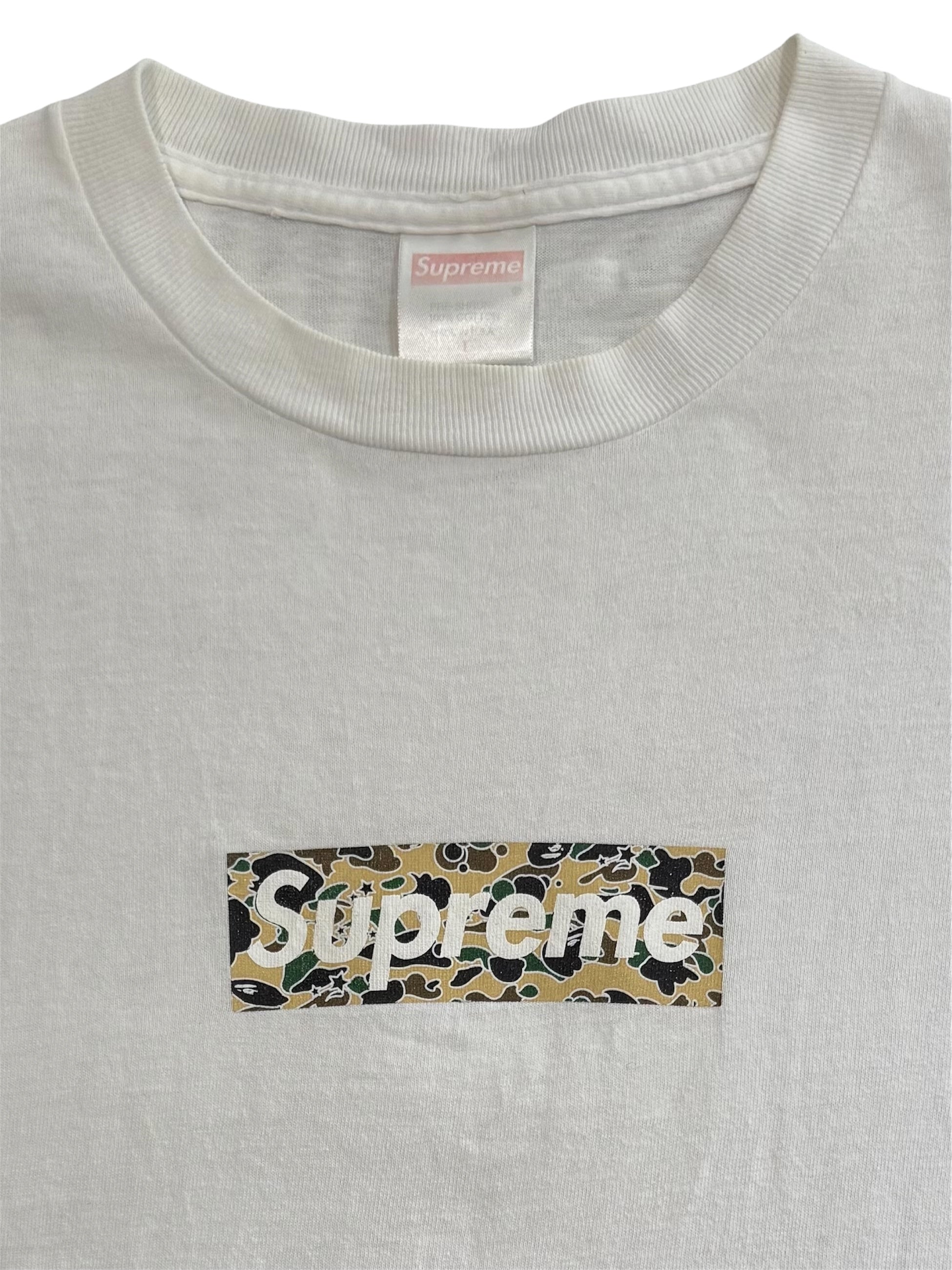 Supreme Bape Box Logo Tee Yellow Psyche 2001