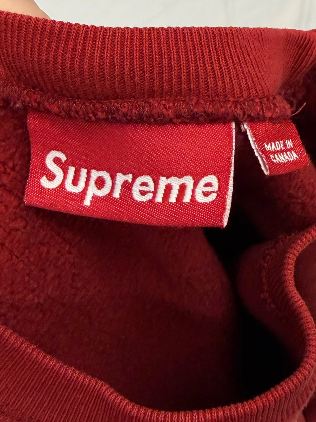 Supreme Burgundy Box Logo Crewneck 2003