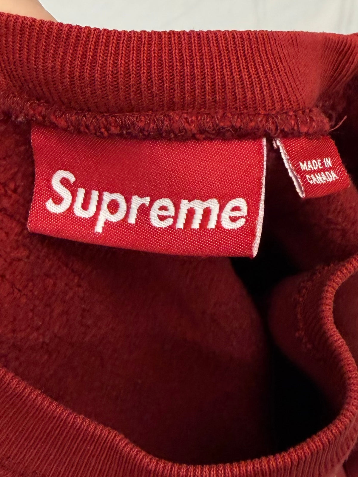 Supreme Burgundy Box Logo Crewneck 2003