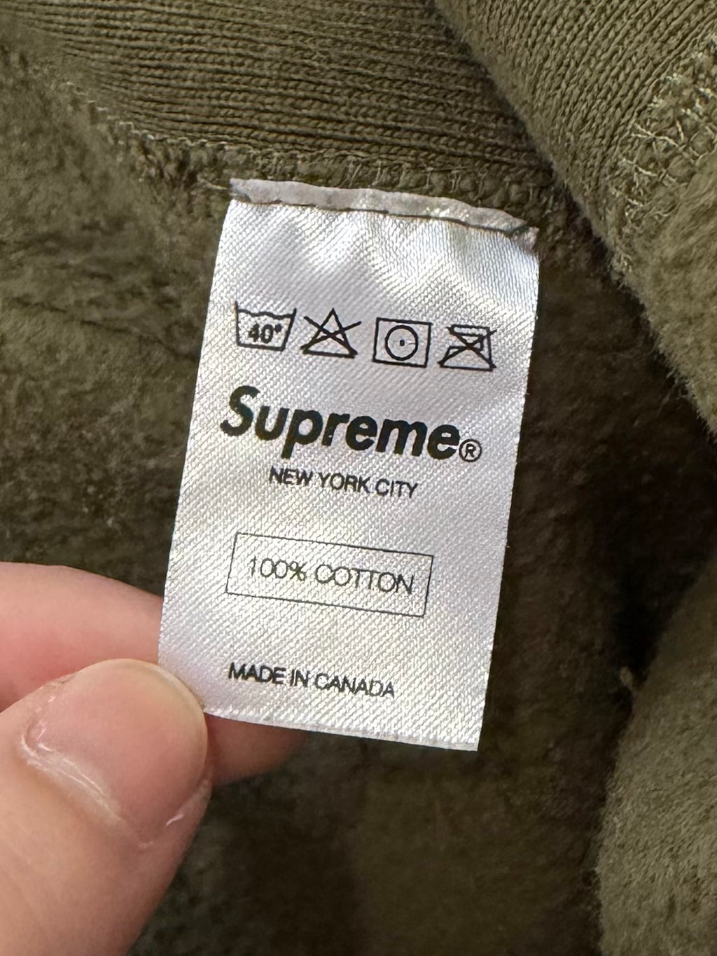 Supreme Olive Box Logo Hoodie 2011