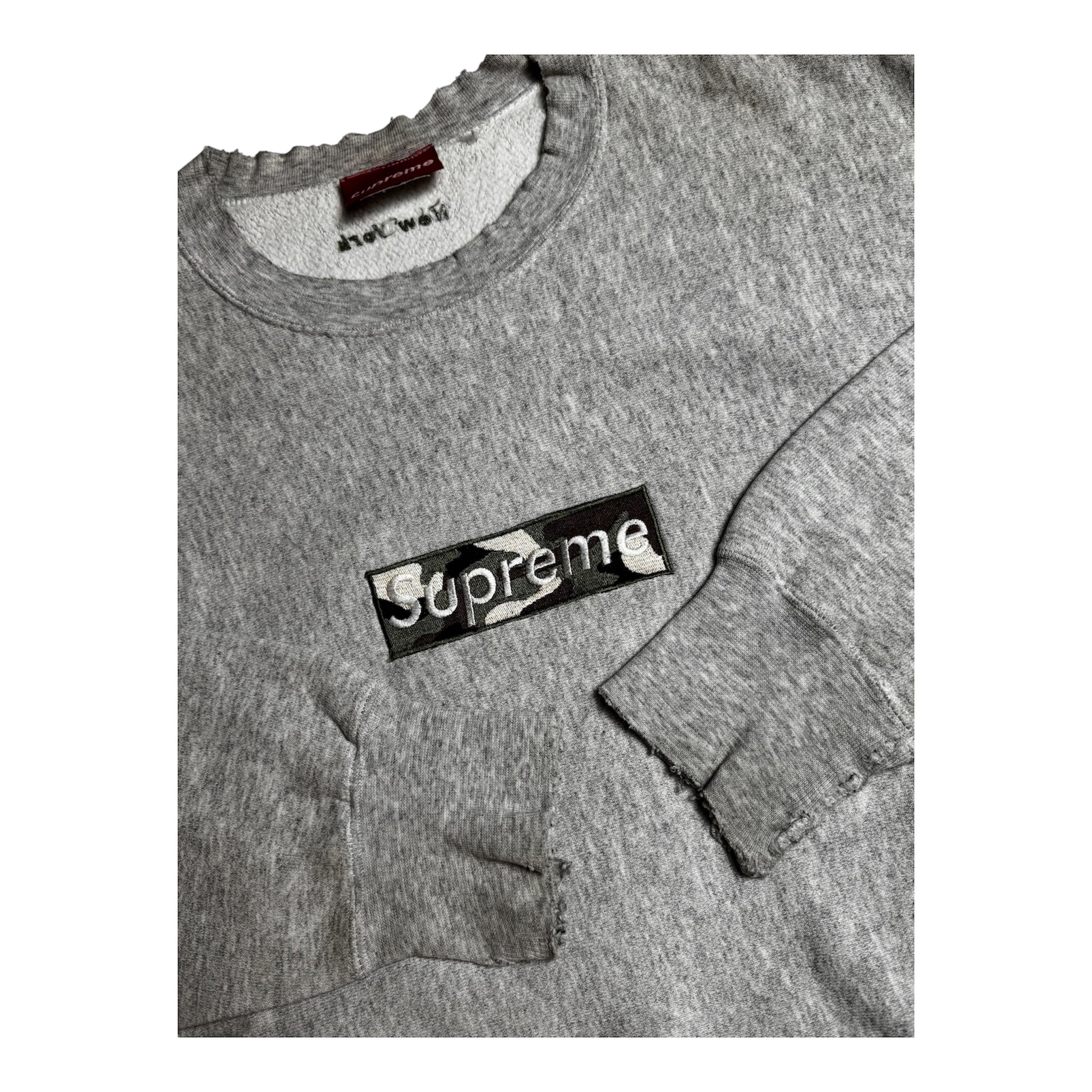 Supreme 1st Anniversary Camo Box Logo Crewneck 1995
