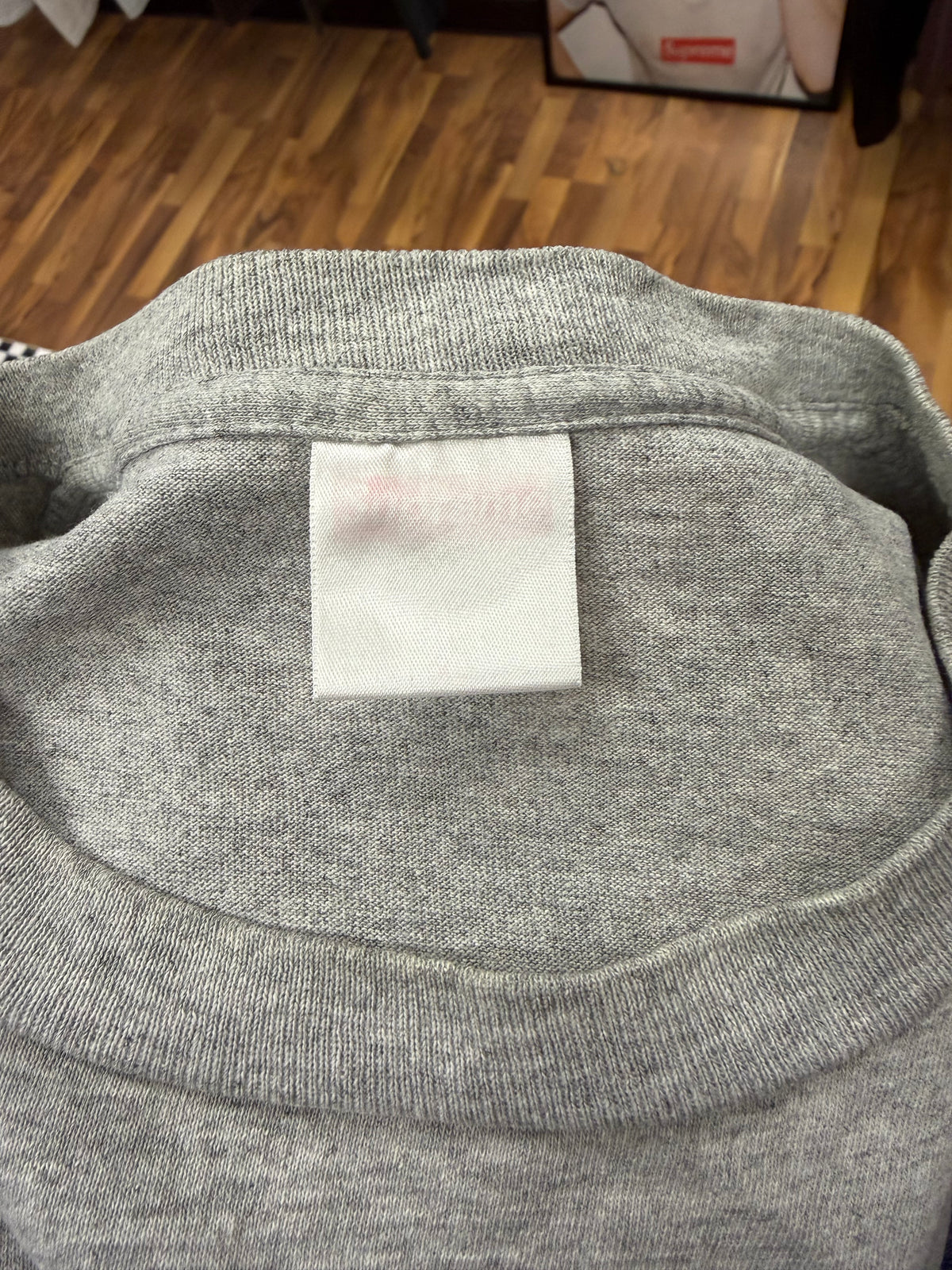 Supreme Ice Blue on Grey Box Logo Tee 1998