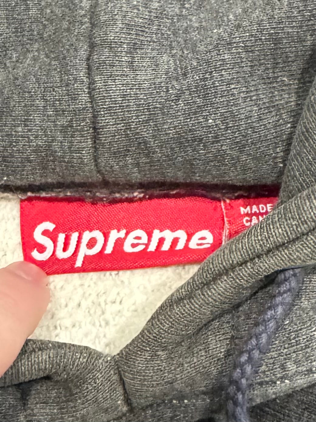Supreme Dark Grey Box Logo Hoodie 1999