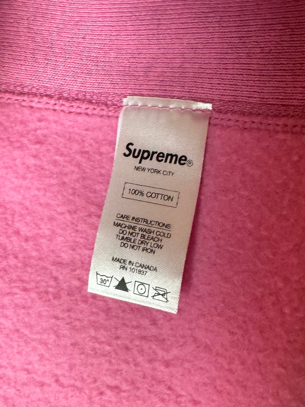 Supreme Red/Pink Box Logo Crewneck 2015
