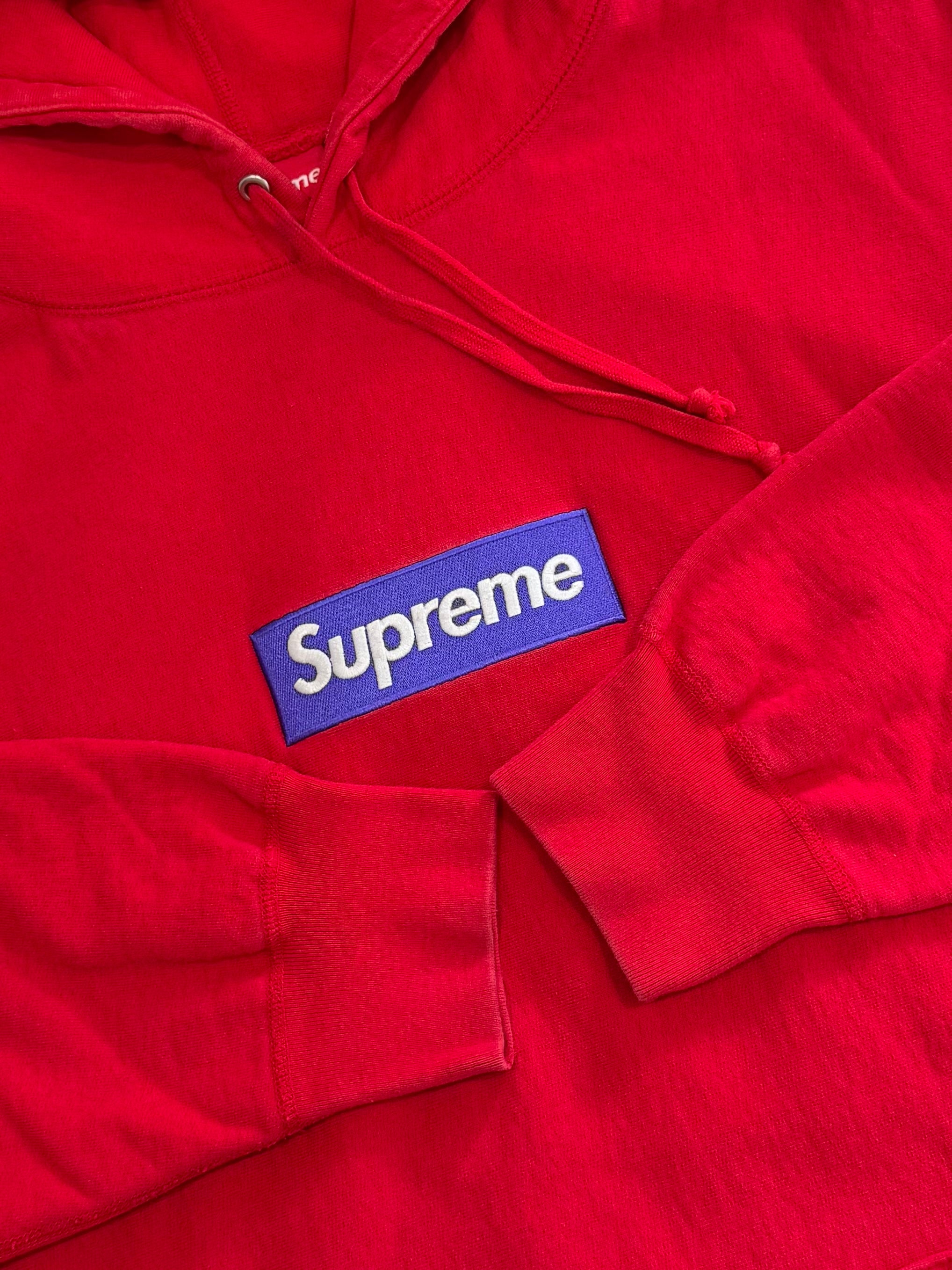 Supreme Red Box Logo Hoodie 2017