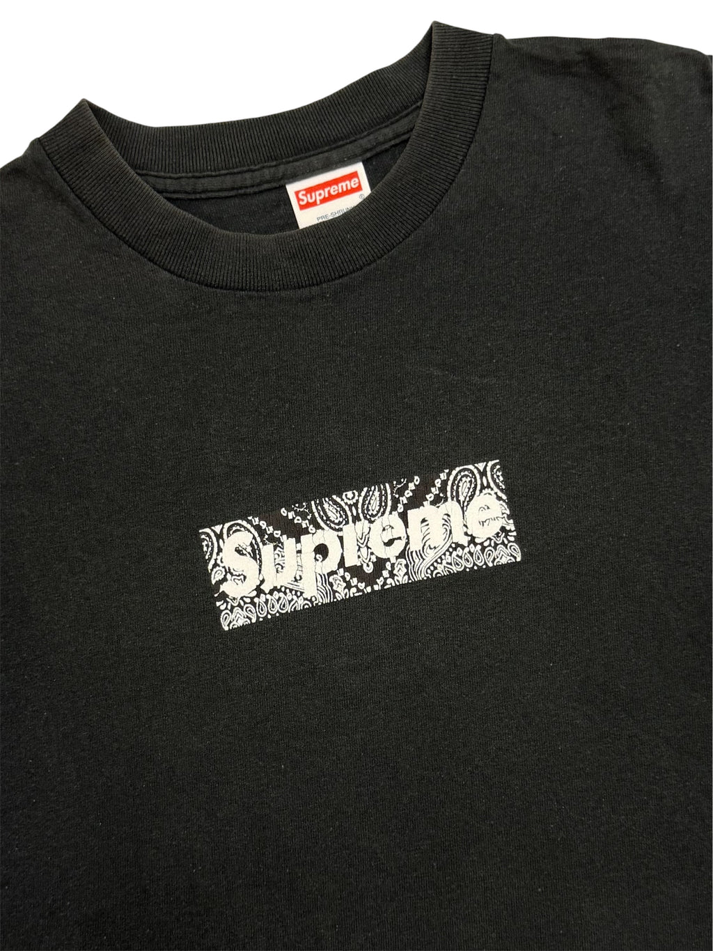 Supreme Black Bandana Box Logo Tee 2001