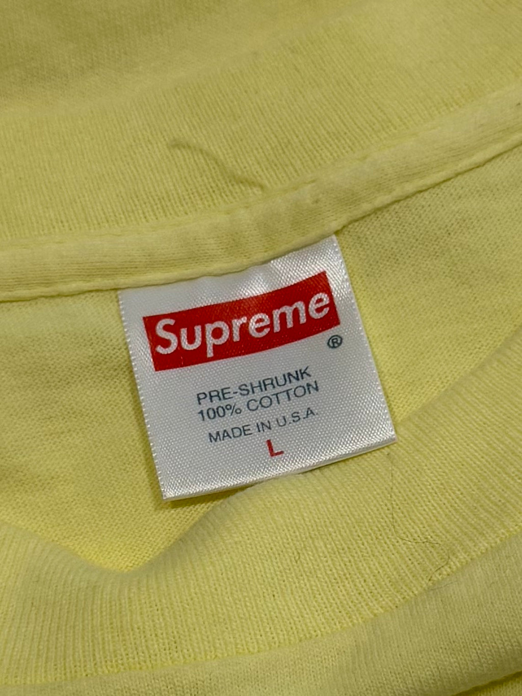Supreme Red on Yellow Box Logo Tee 1999