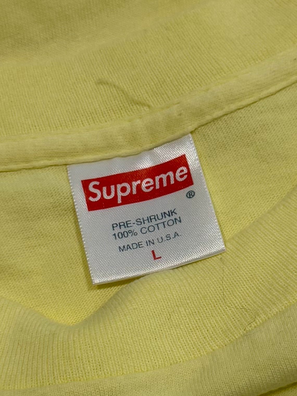 Supreme Red on Yellow Box Logo Tee 1999