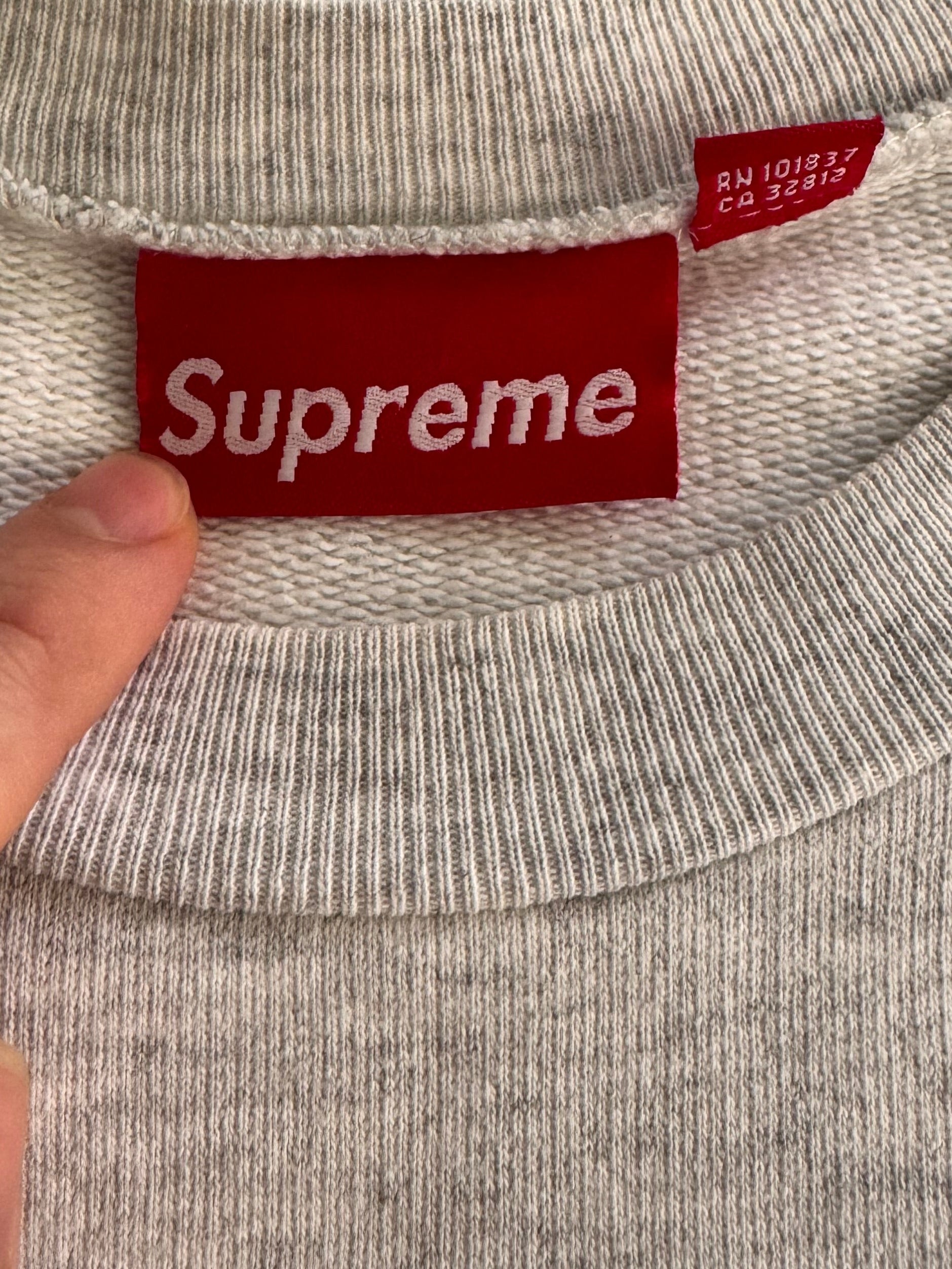 Supreme Blue/Grey Screenprint Box Logo Crewneck 2007