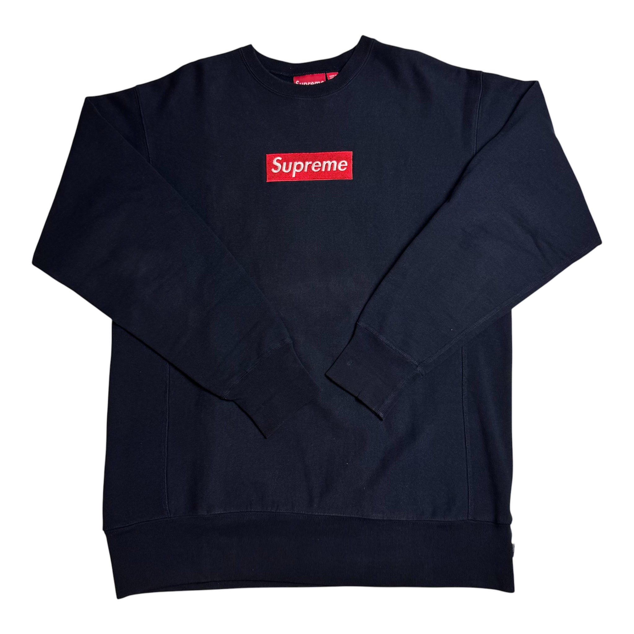 Supreme Red/Navy Box Logo Crewneck 2000