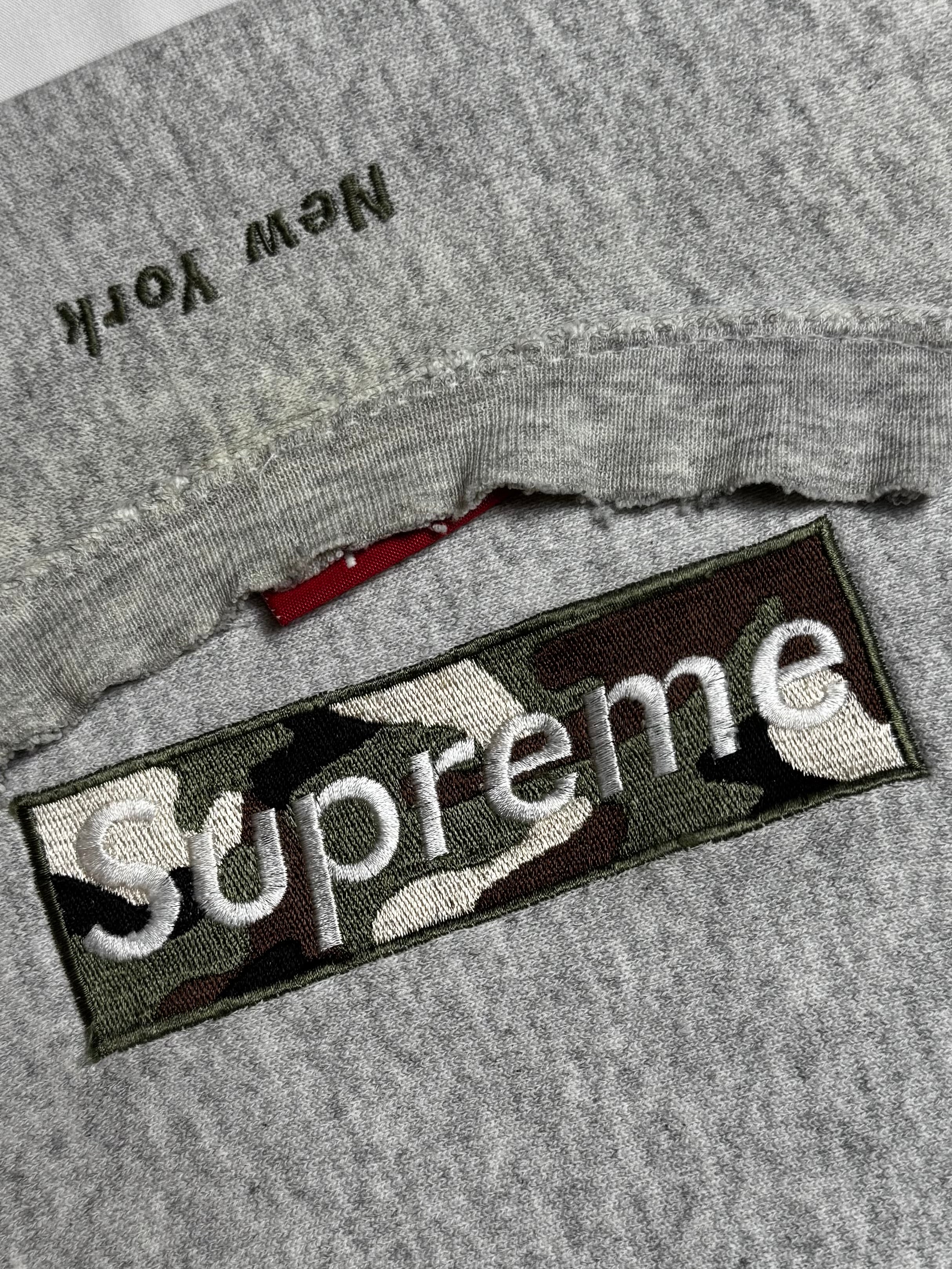Supreme 1st Anniversary Camo Box Logo Crewneck 1995