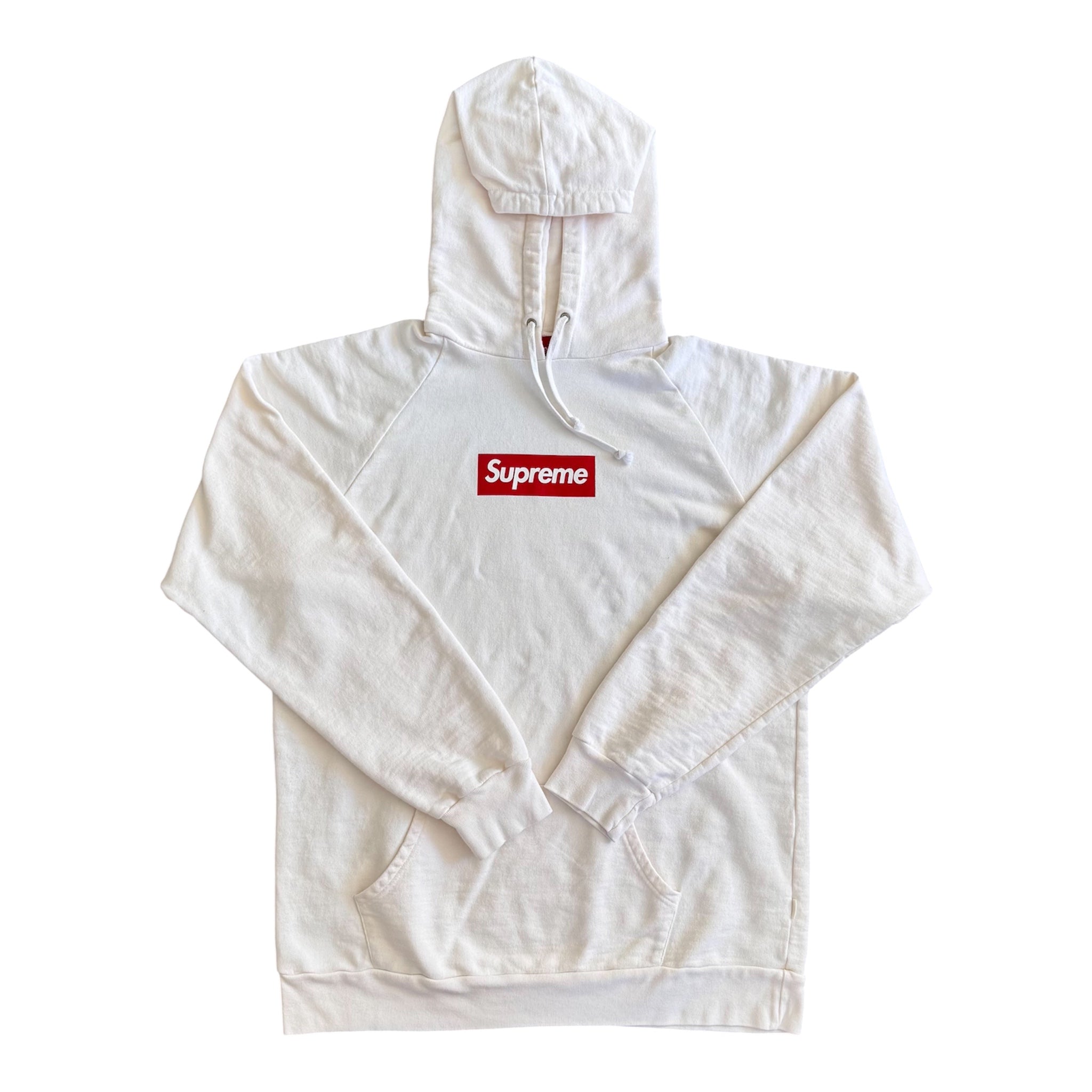 Supreme Red/Cream Screenprint Box Logo Hoodie 2006