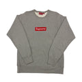 Supreme Red on Grey Box Logo Crewneck 1999