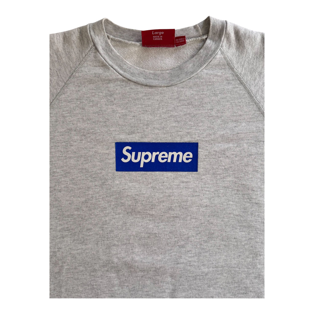 Supreme Blue/Grey Screenprint Box Logo Crewneck 2007
