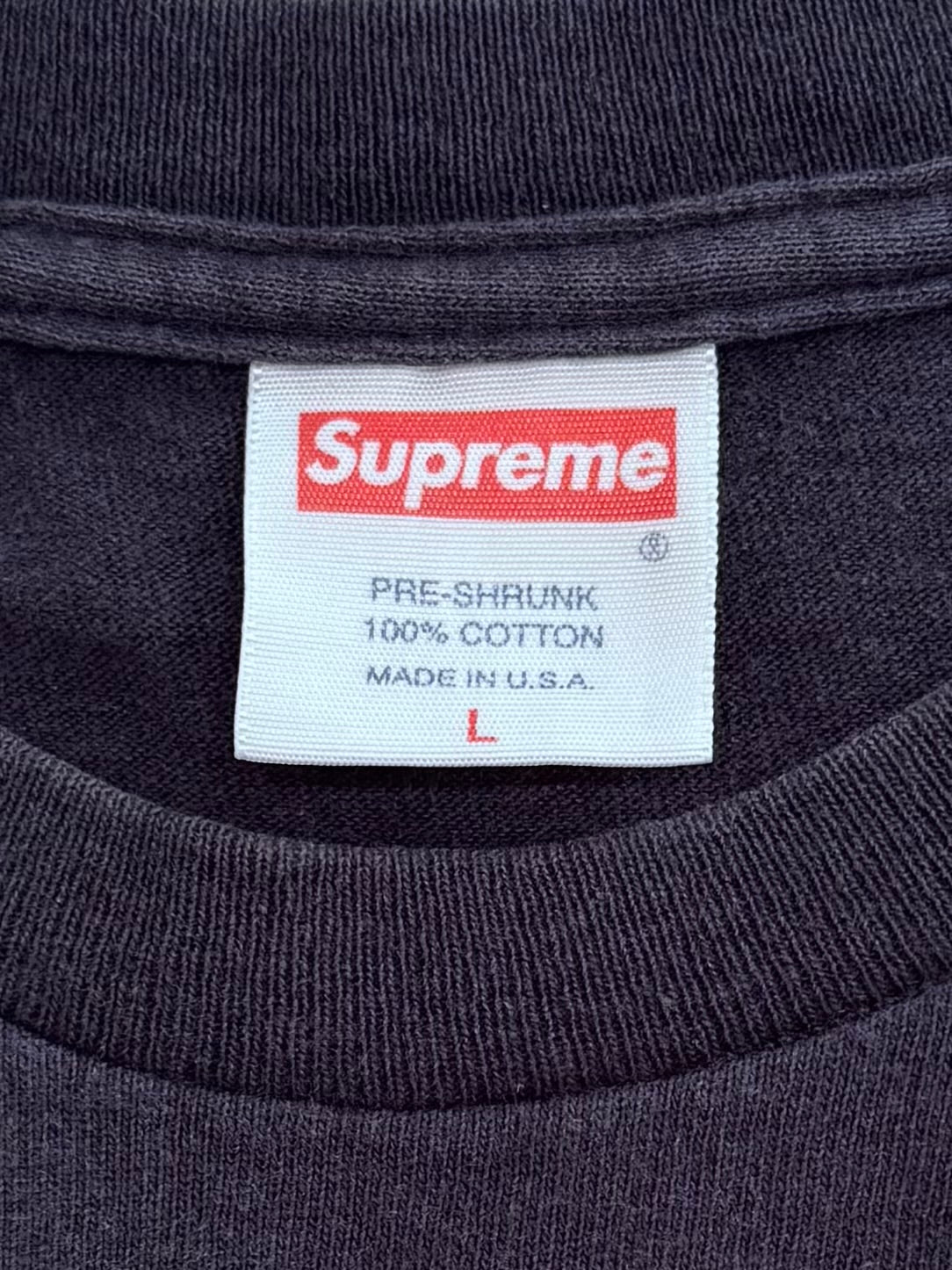 Supreme Navy Tonal Box Logo Tee 2003