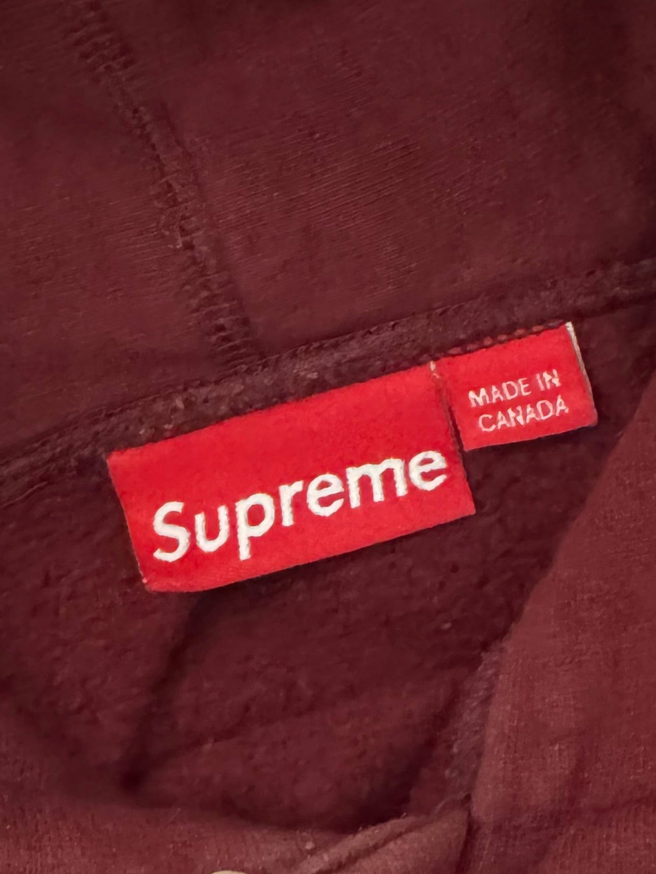 Supreme Burgundy Box Logo Hoodie 2011