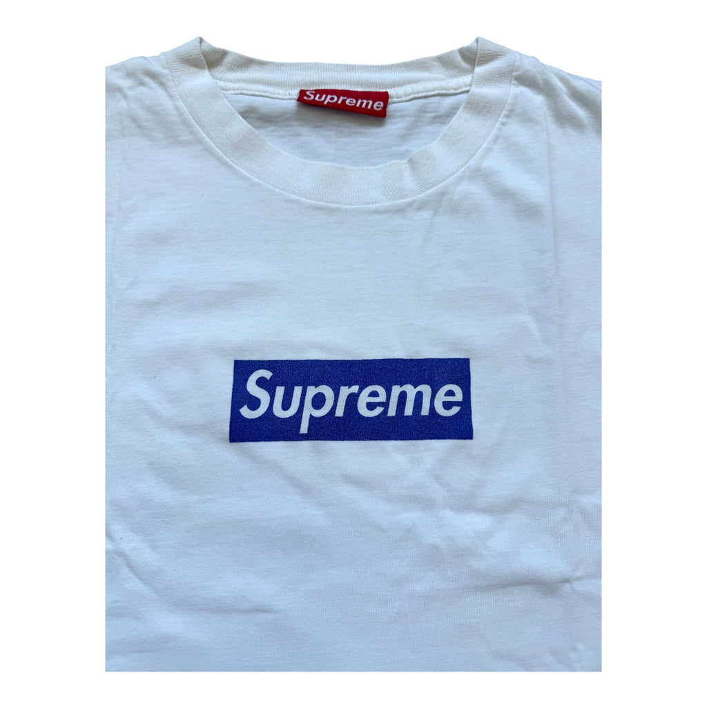 Supreme Blue on White Box Logo Tee 1995