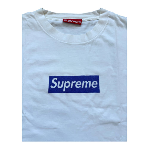 Supreme Blue on White Box Logo Tee 1995
