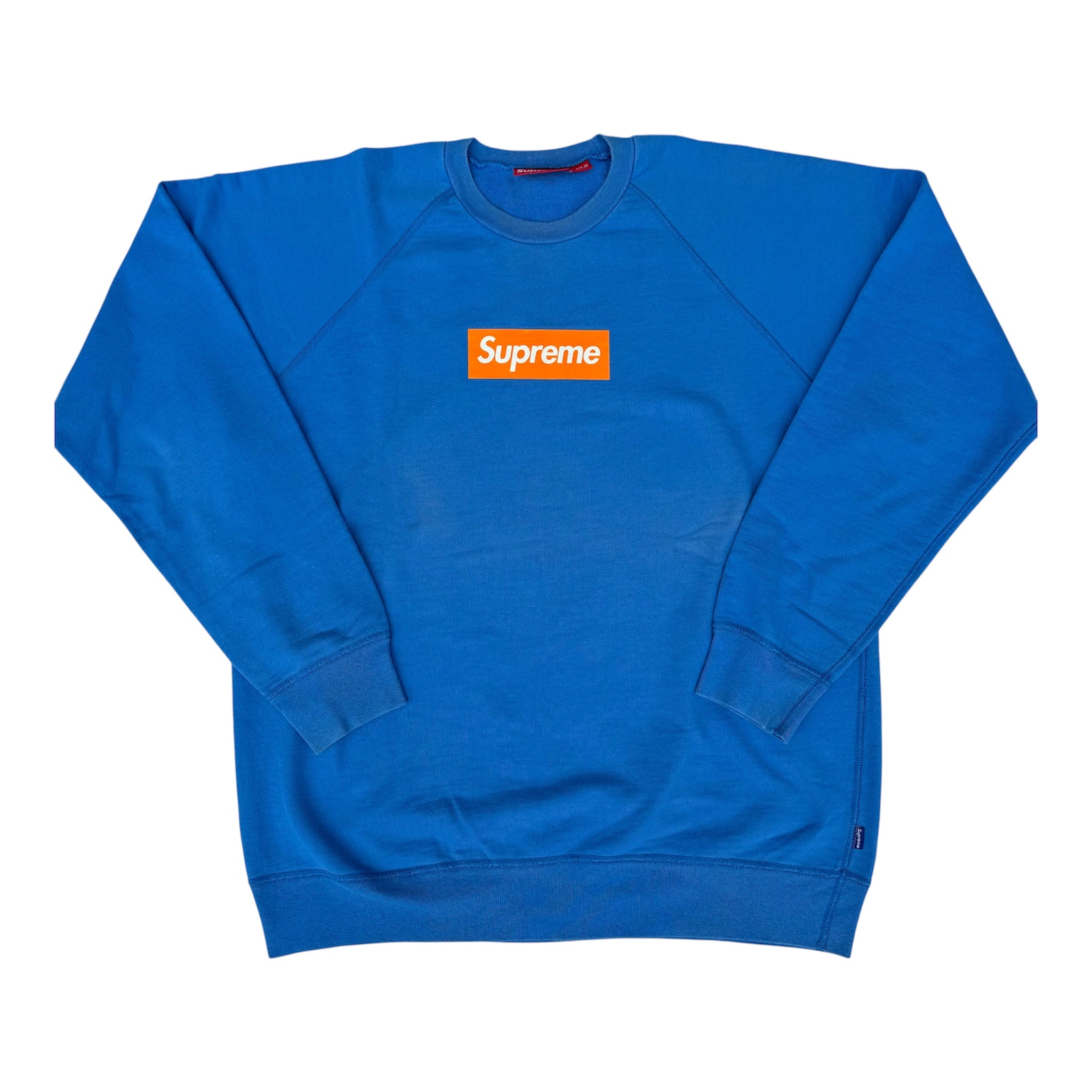 Supreme Orange/Blue Screenprint Box Logo Crewneck 2007