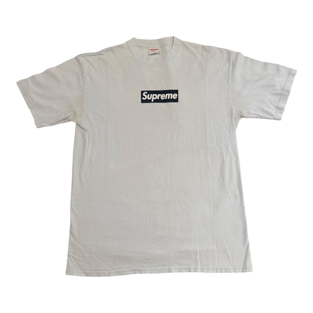 Supreme Navy on Ice Blue Box Logo Tee 2001