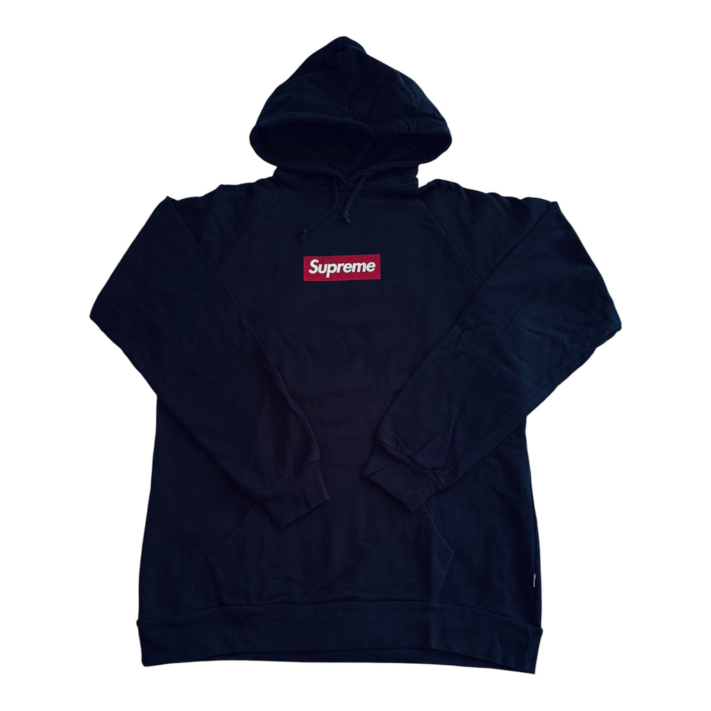 Supreme Navy Screenprint Box Logo Hoodie 2006