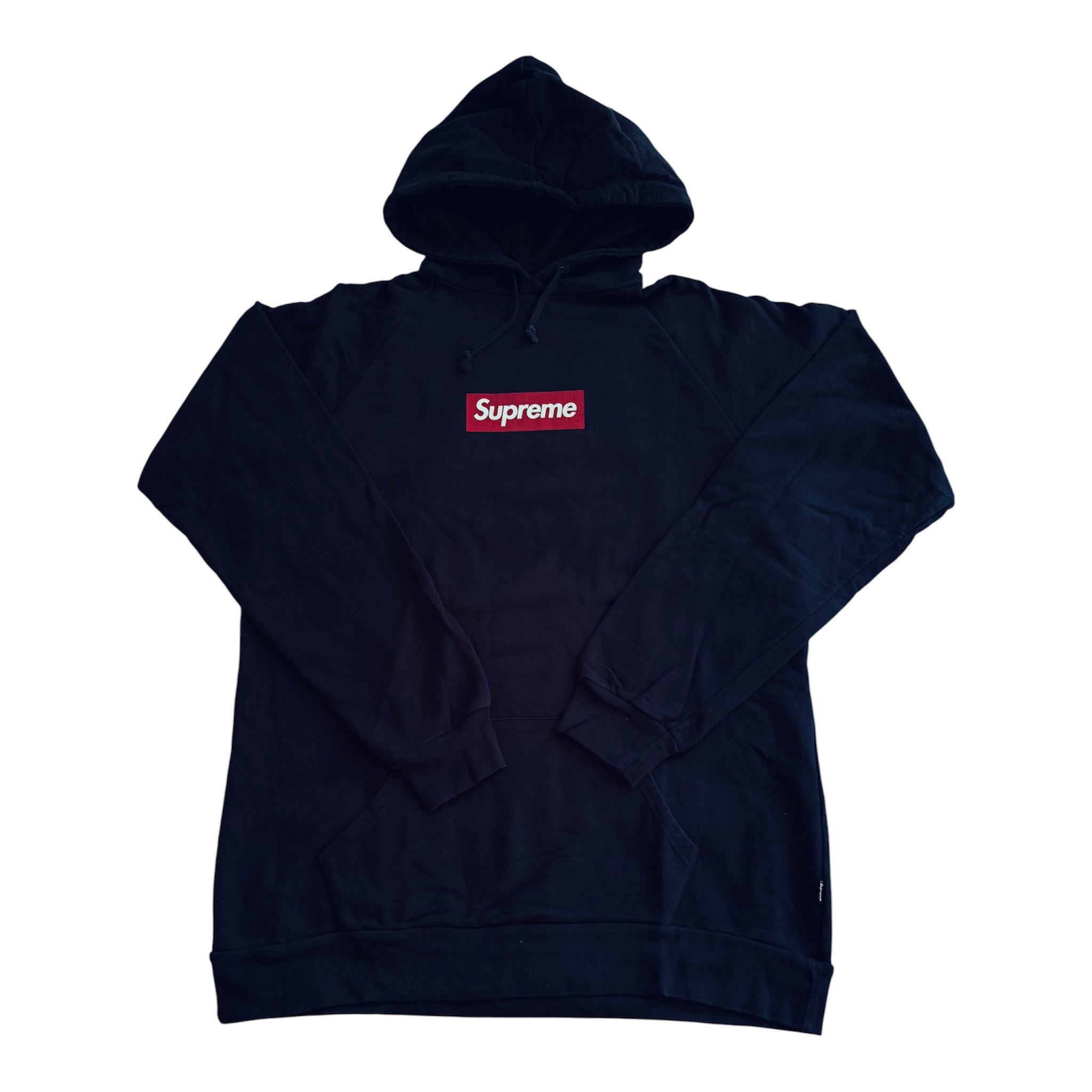 Supreme Navy Screenprint Box Logo Hoodie 2006