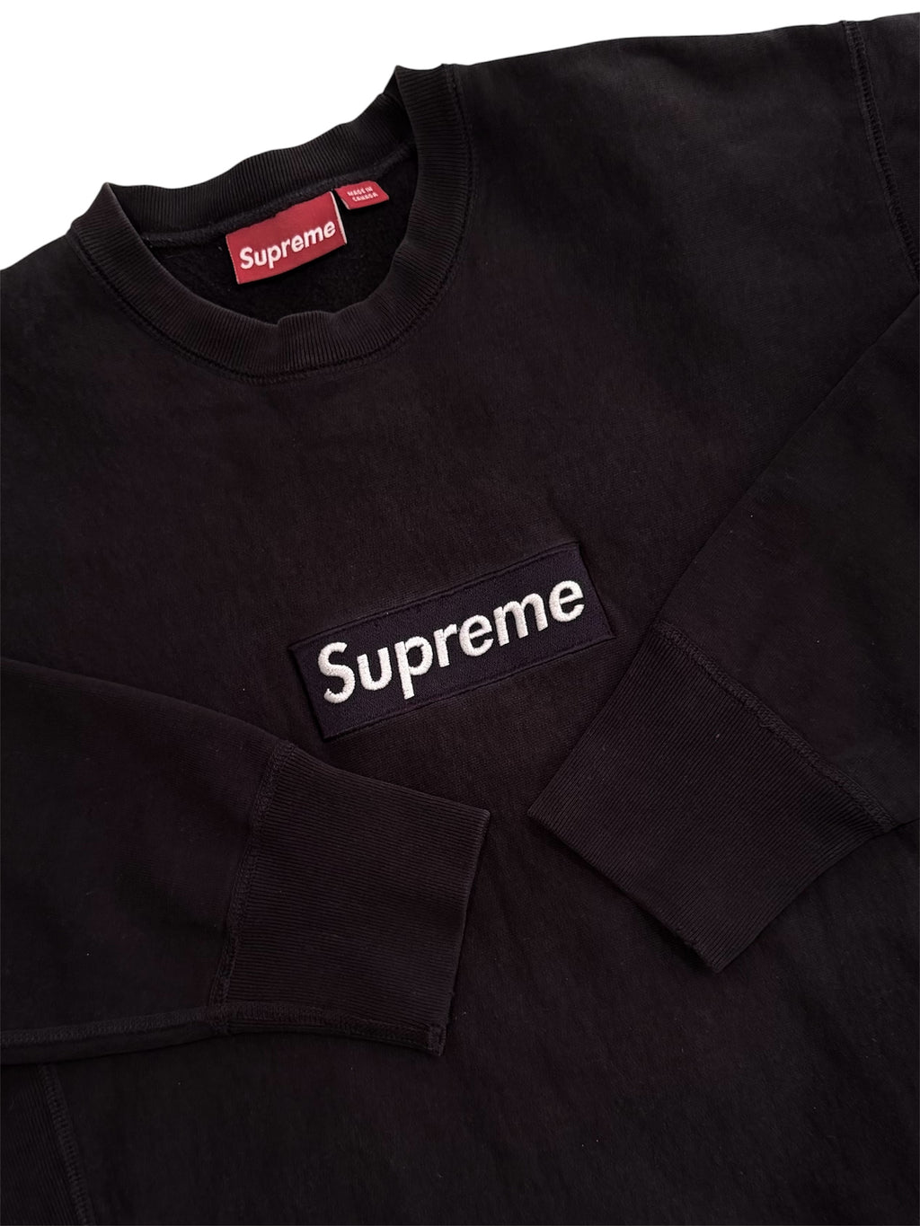 Supreme Navy Box Logo Crewneck 2003