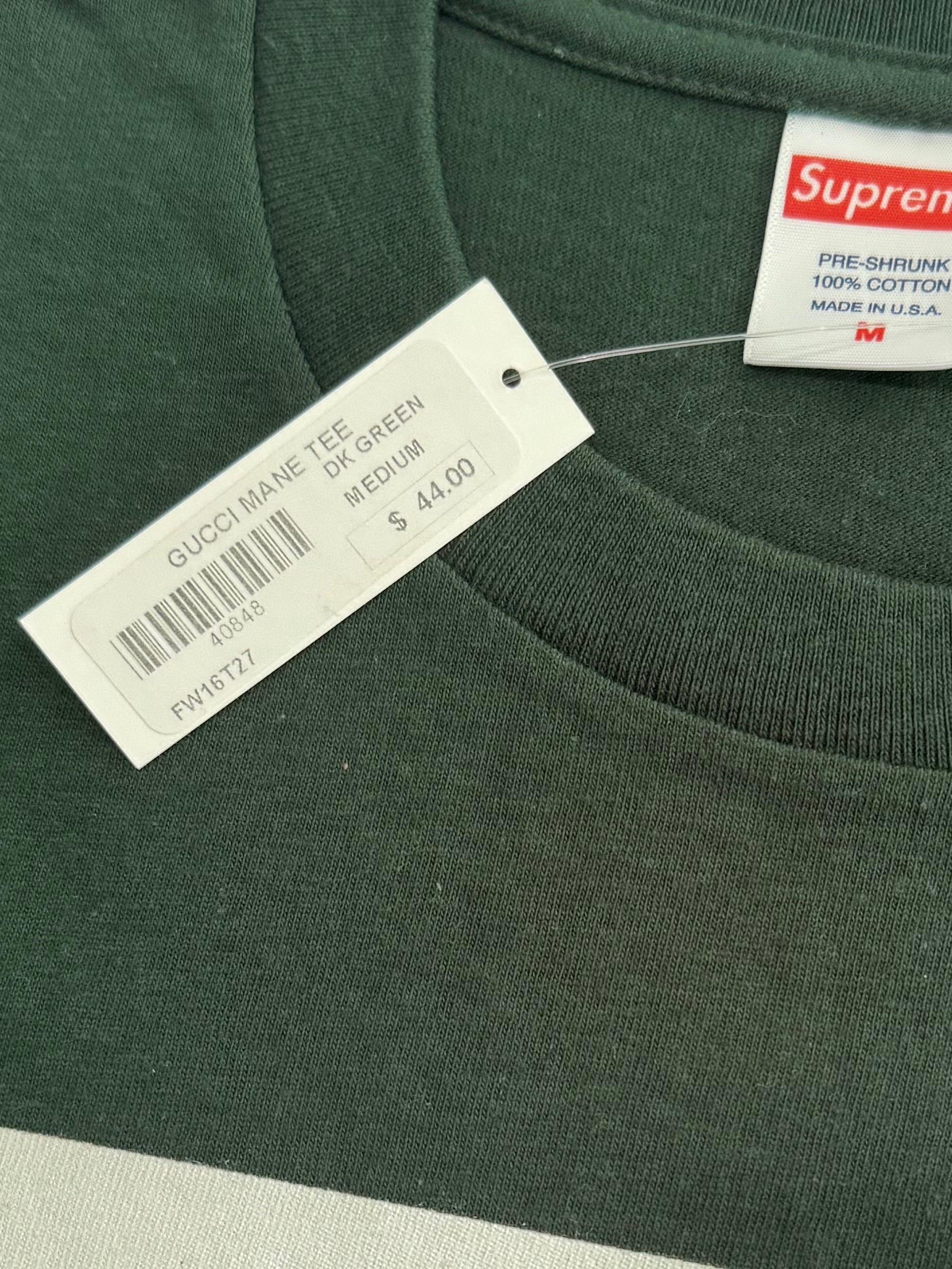 Supreme Gucci Mane Photo Tee Green 2016