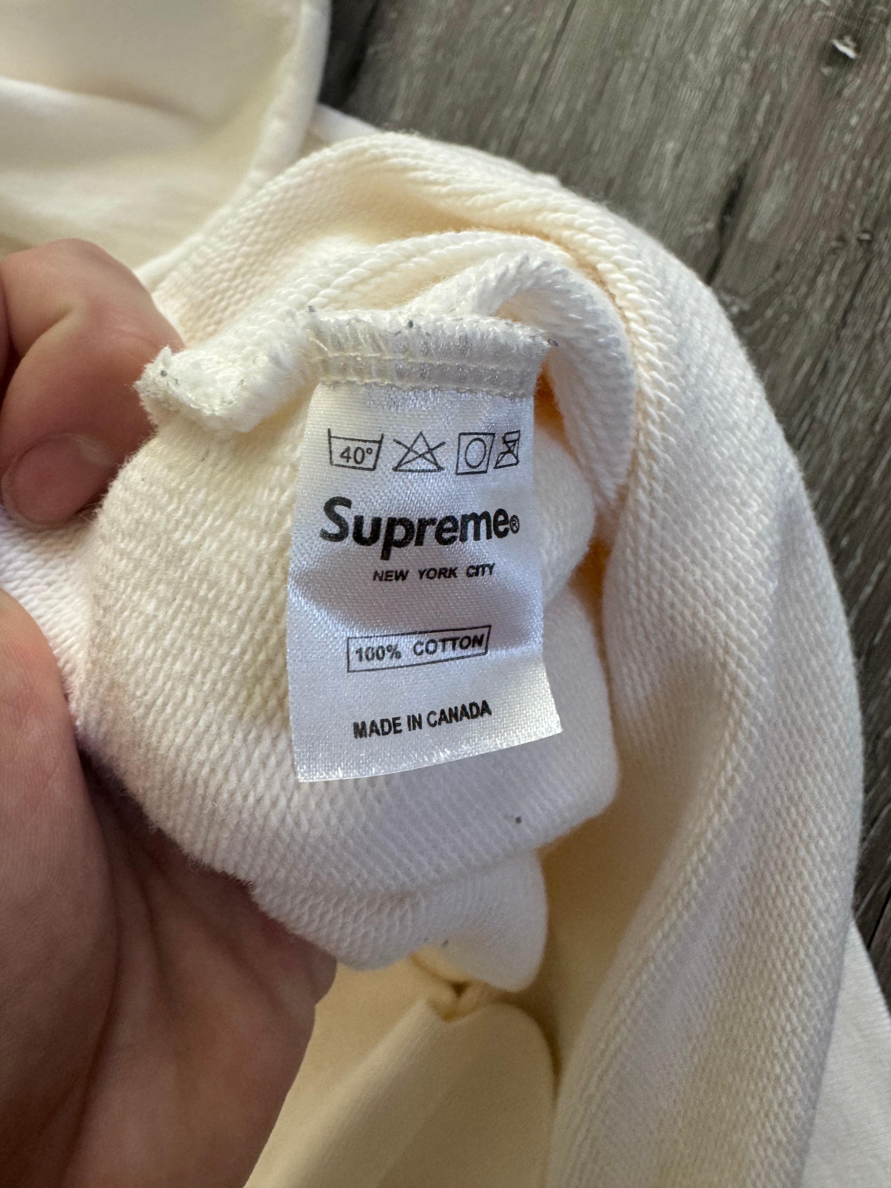 Supreme Red/Cream Screenprint Box Logo Hoodie 2006