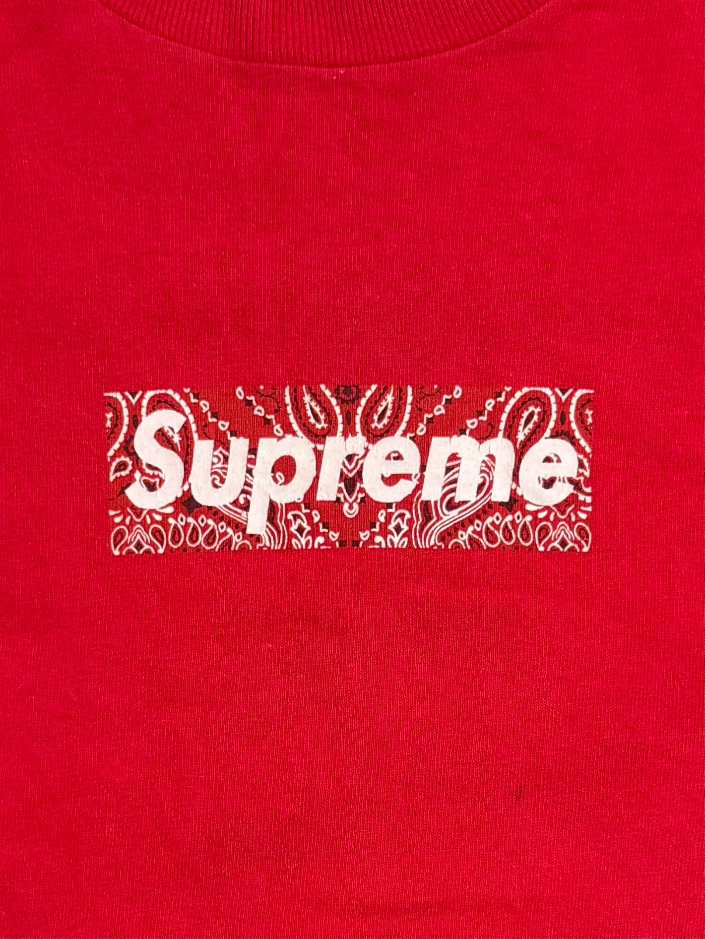 Supreme Red Bandana Box Logo Tee 2001