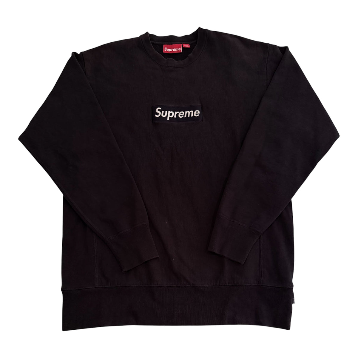 Supreme Navy Box Logo Crewneck 2003