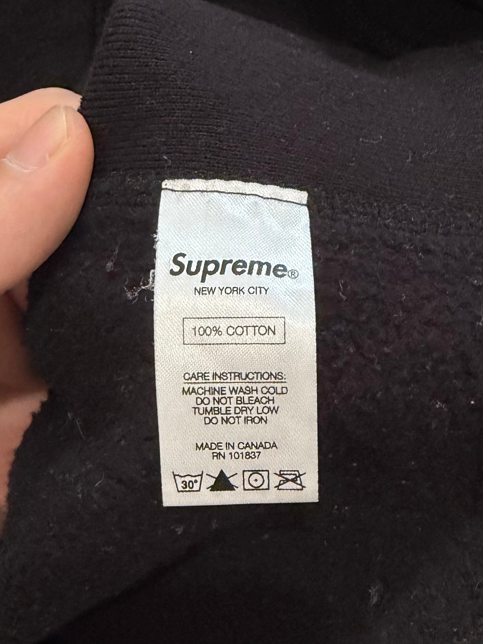 Supreme Black Box Logo Hoodie 2016